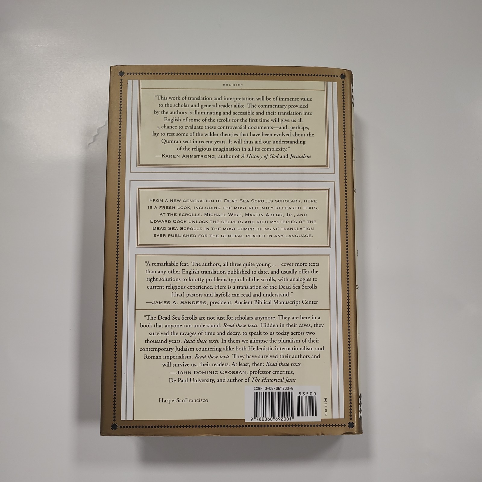 Dead Sea Scrolls : A New Translation Michael Wise, 1st Ed/1st Printing, HC/DJ