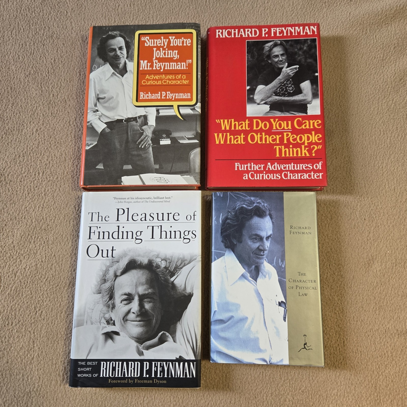 Richard Feynman HC/DJ Lot Of 4, Surely You’re Joking Mr. Feynman, Physical Law