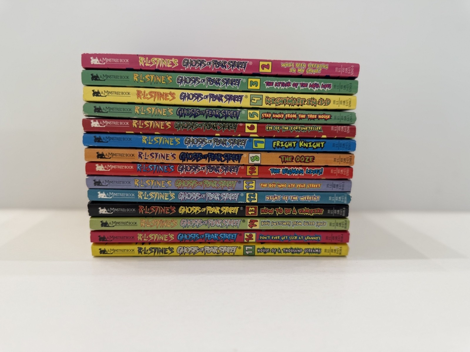Lot of 14 Like New Vtg RL Stine Ghosts of Fear Street ppbs 13 are 1st print