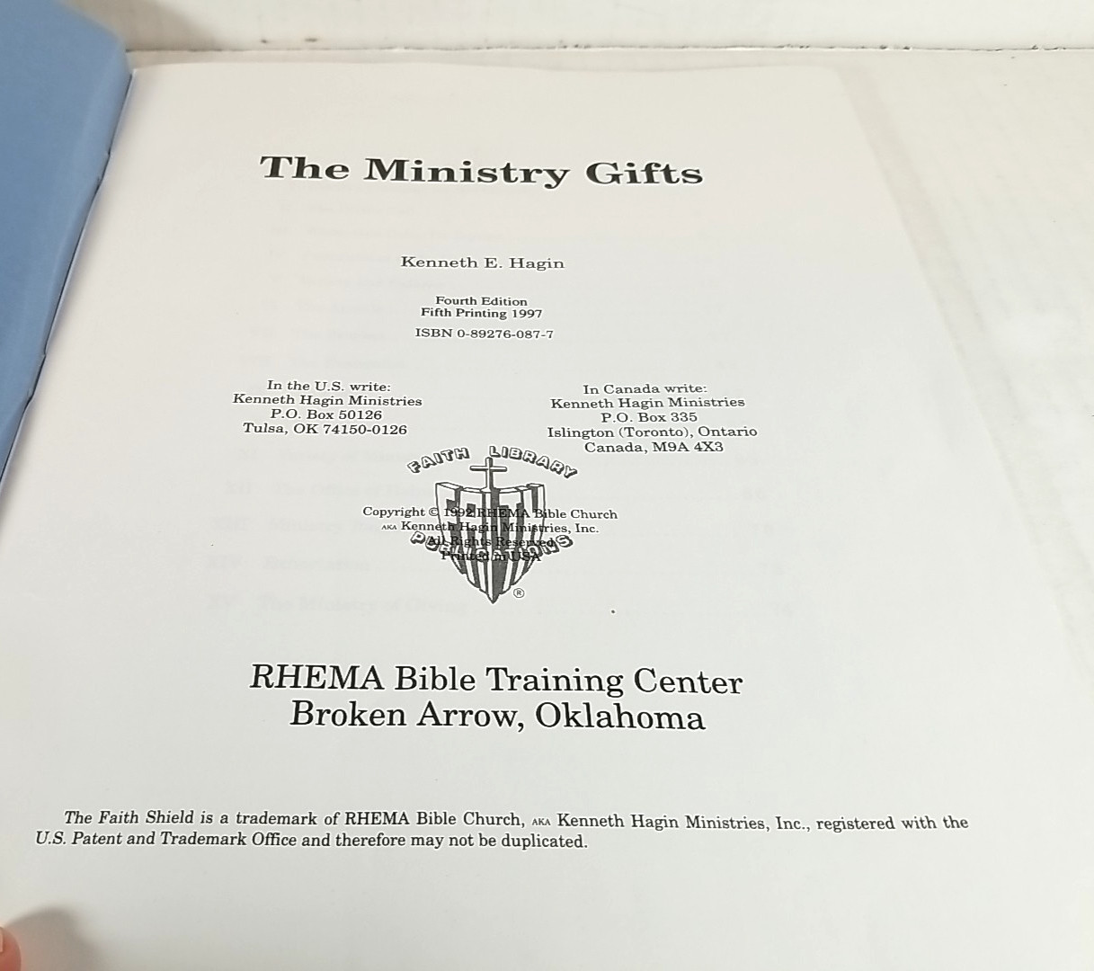 The Ministry Gifts – Kenneth E Hagin RHEMA, Paperback