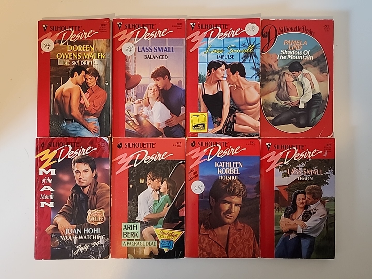 Lot of 100 Harlequin/Silhouette Desire Romance Paperbacks Random Mix Vintage