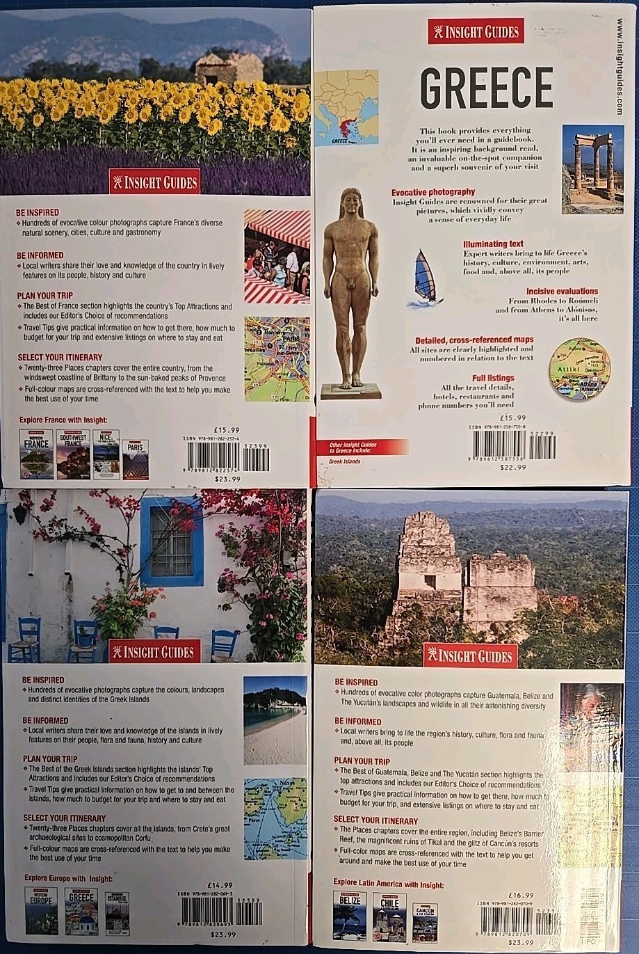 Insight Guides Travel Guidebooks 16 lot Vietnam Greece Israel Brazil Switzerland