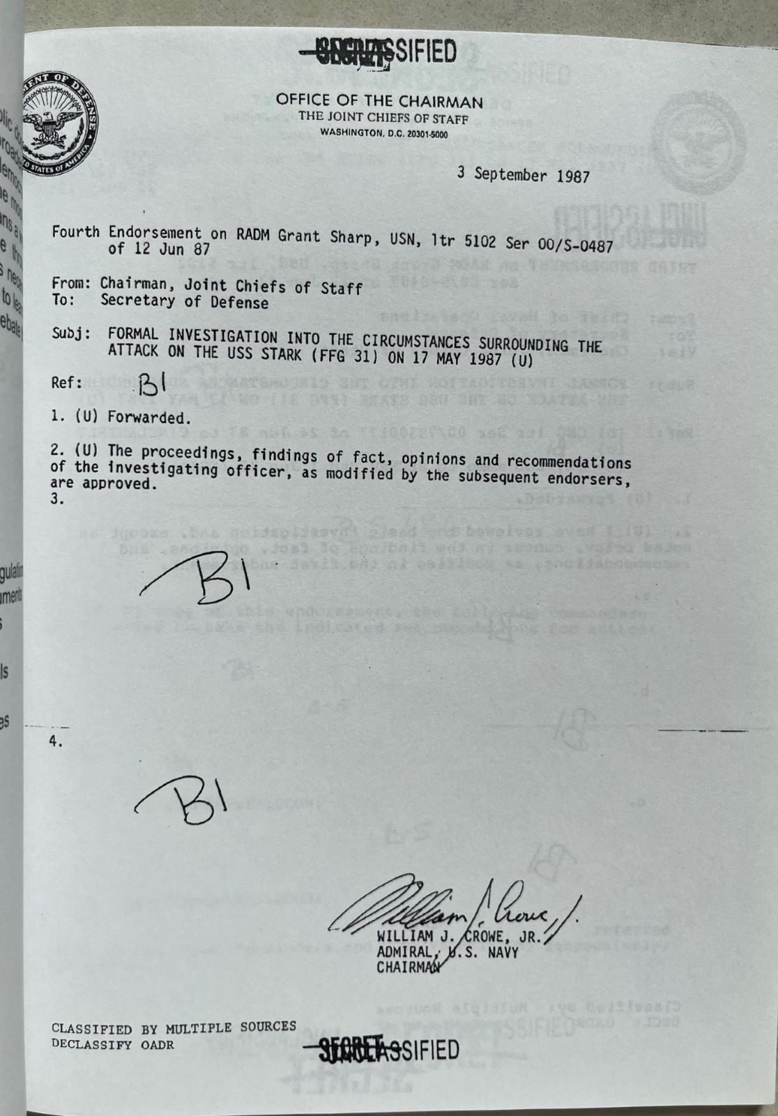 Attack on USS Stark – United States Navy: Judge Advocate General’s Corps