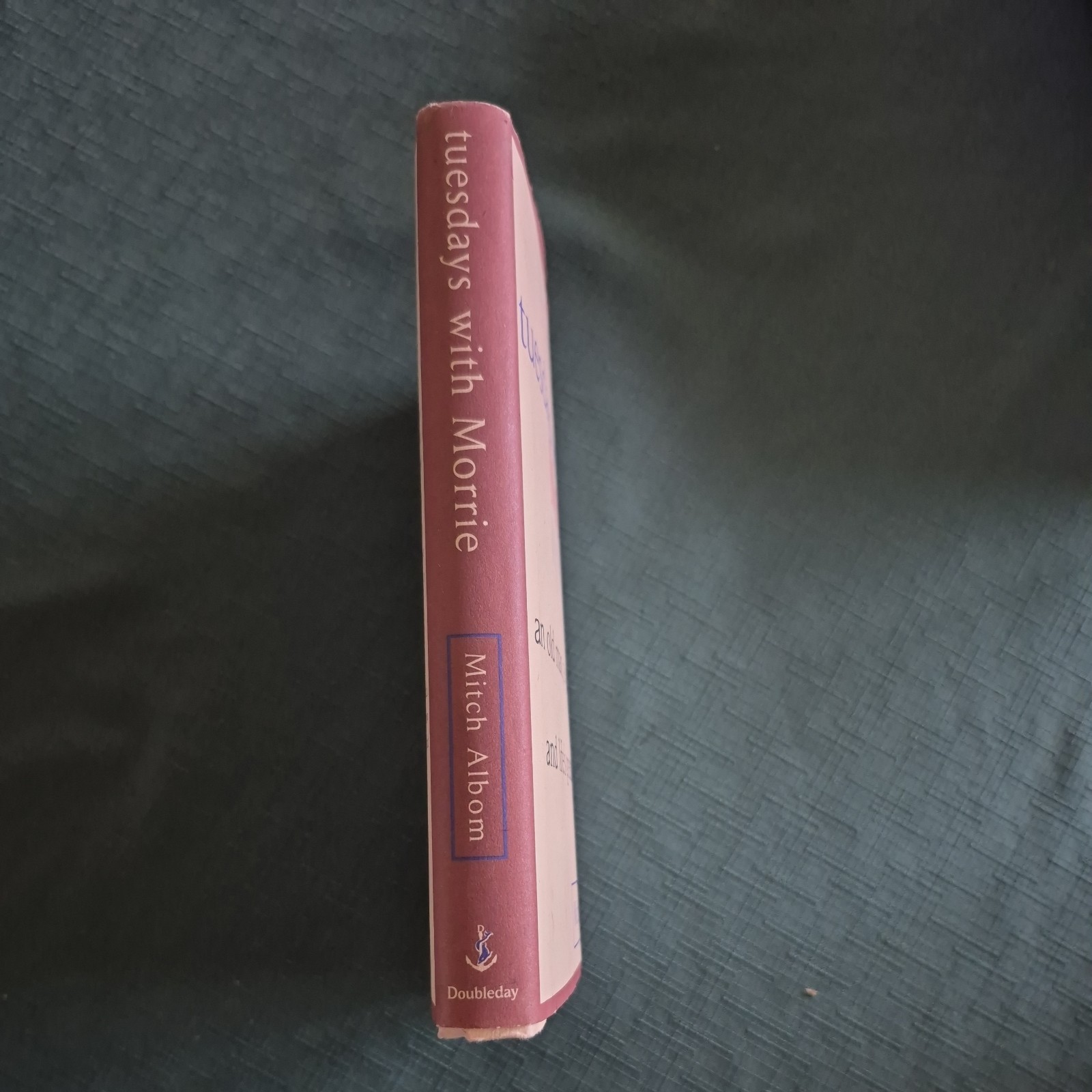 Tuesdays with Morrie by Mitch Albom, (1997, hardcover) VG/VG, SIGNED!!!
