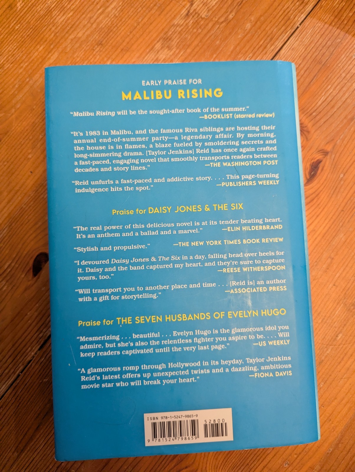 Malibu Rising: A Novel Hard Cover Like New