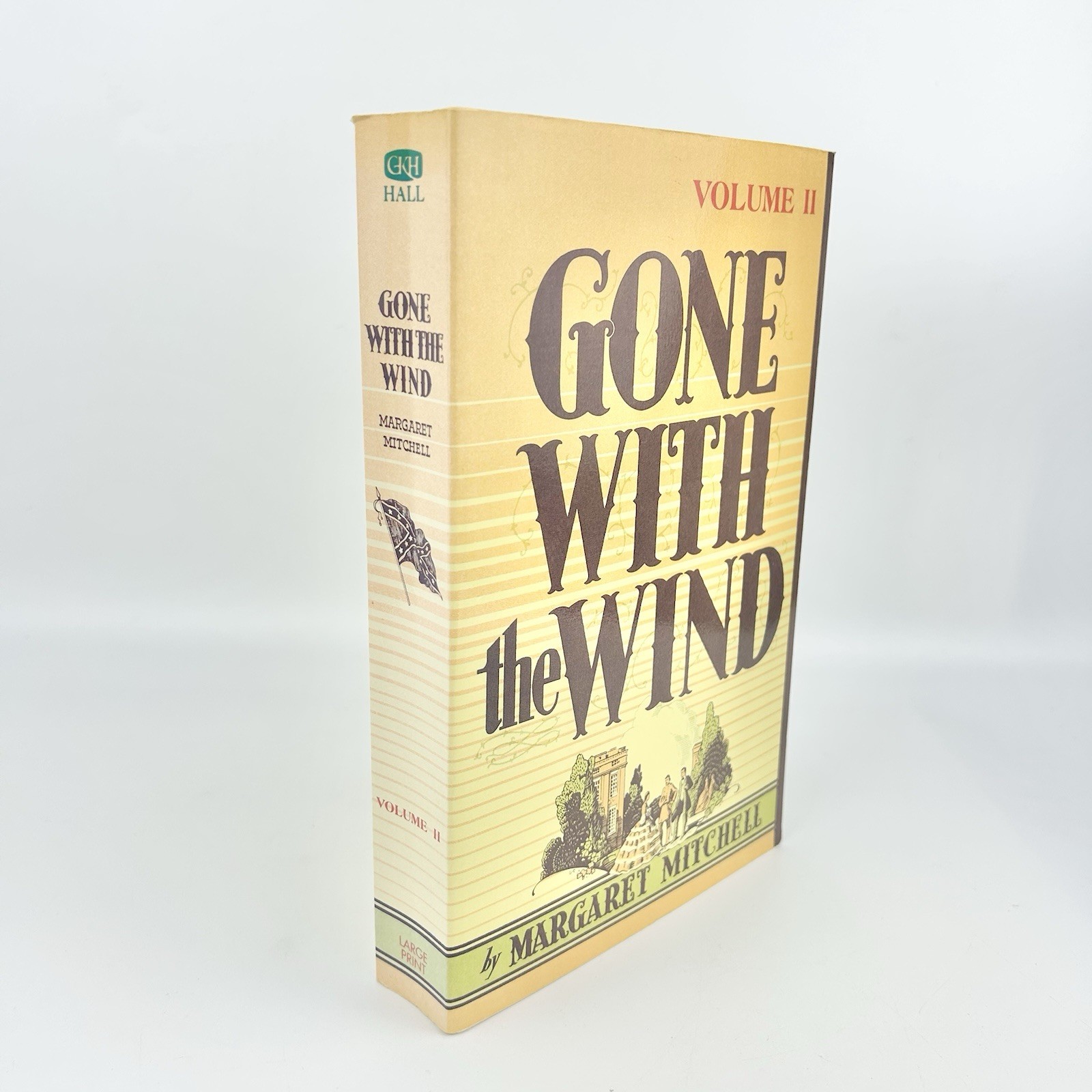 Rare Gone With The Wind Volume 1 & 2 Mitchell GK Hall Large Print Paperbacks