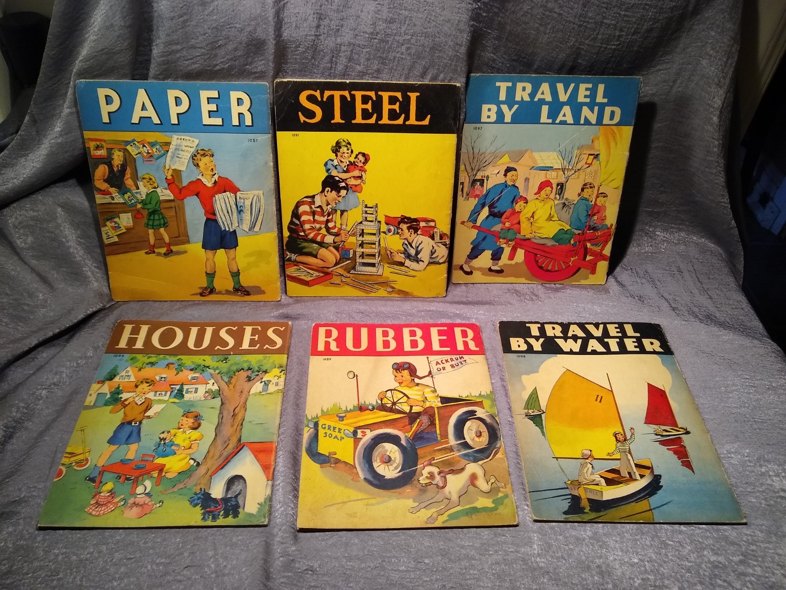 6 Vintage Kid’s Books, 1940 Whitman Publishing Good Condition