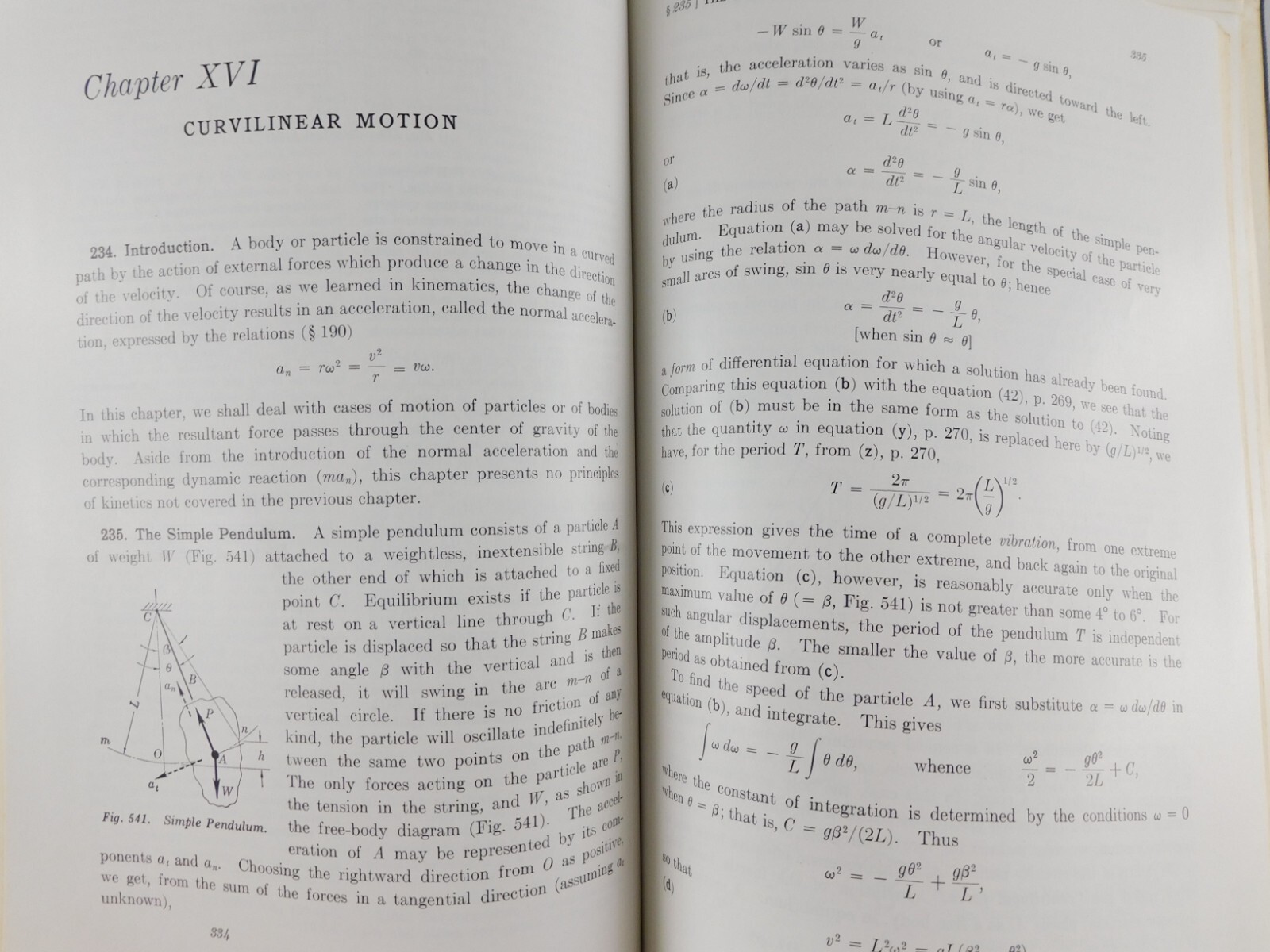 Analytic Mechanics 1956 by Faires and Chambers HC Third Edition 540 Pages