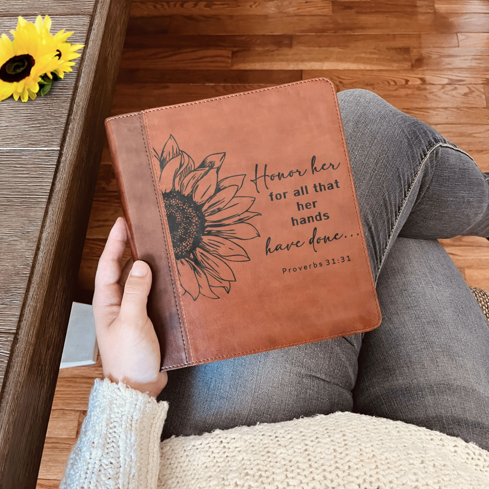 Custom Engraved ESV Journaling Study Bible, Baptism Gift for Men & Women