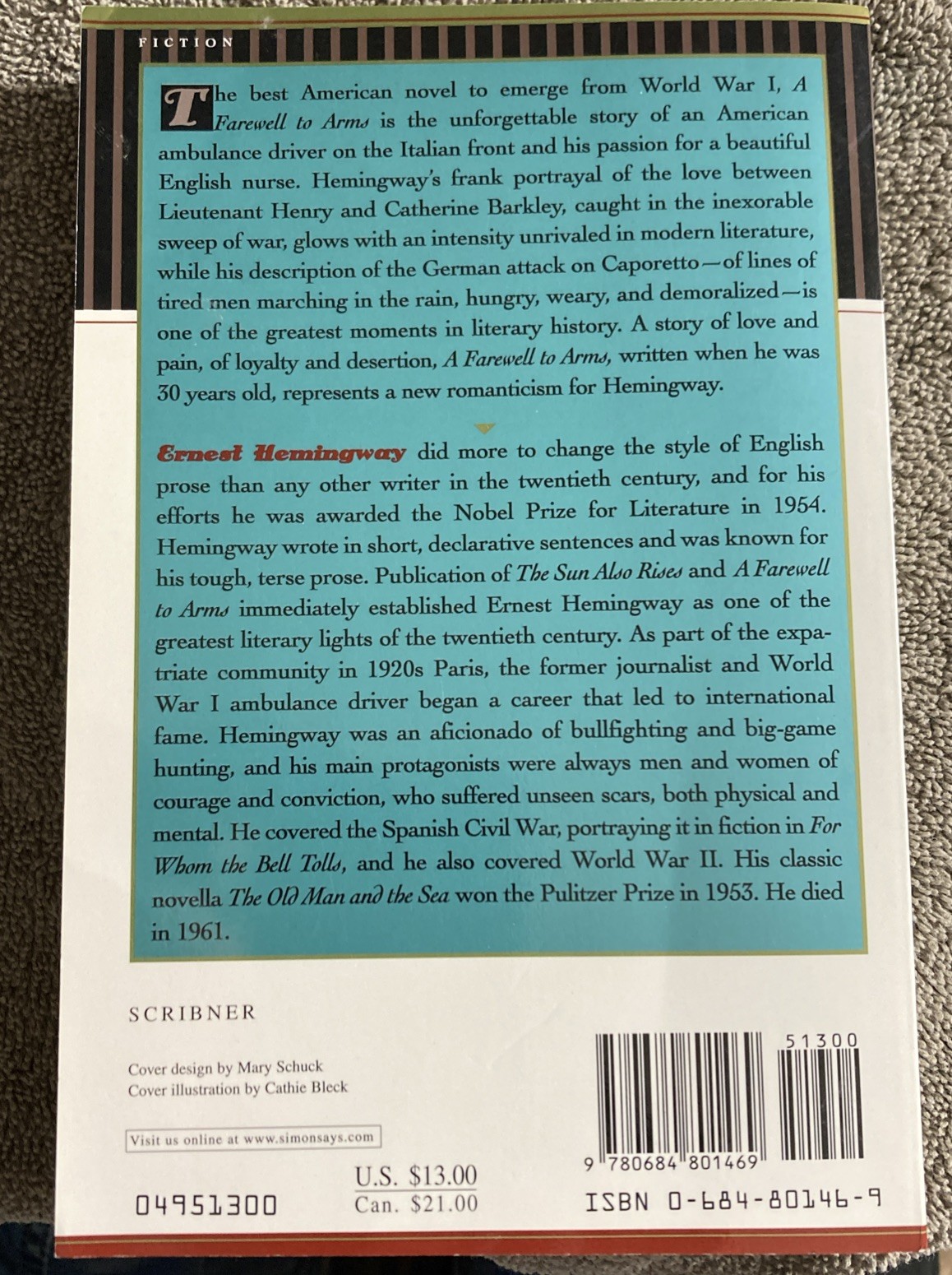 A Farewell To Arms,Ernest Heminway, TPB,2003