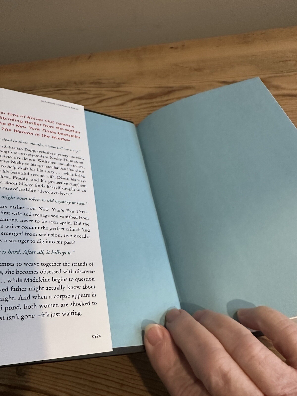 END OF STORY A.J.FINN 2024 HC DJ BOOK