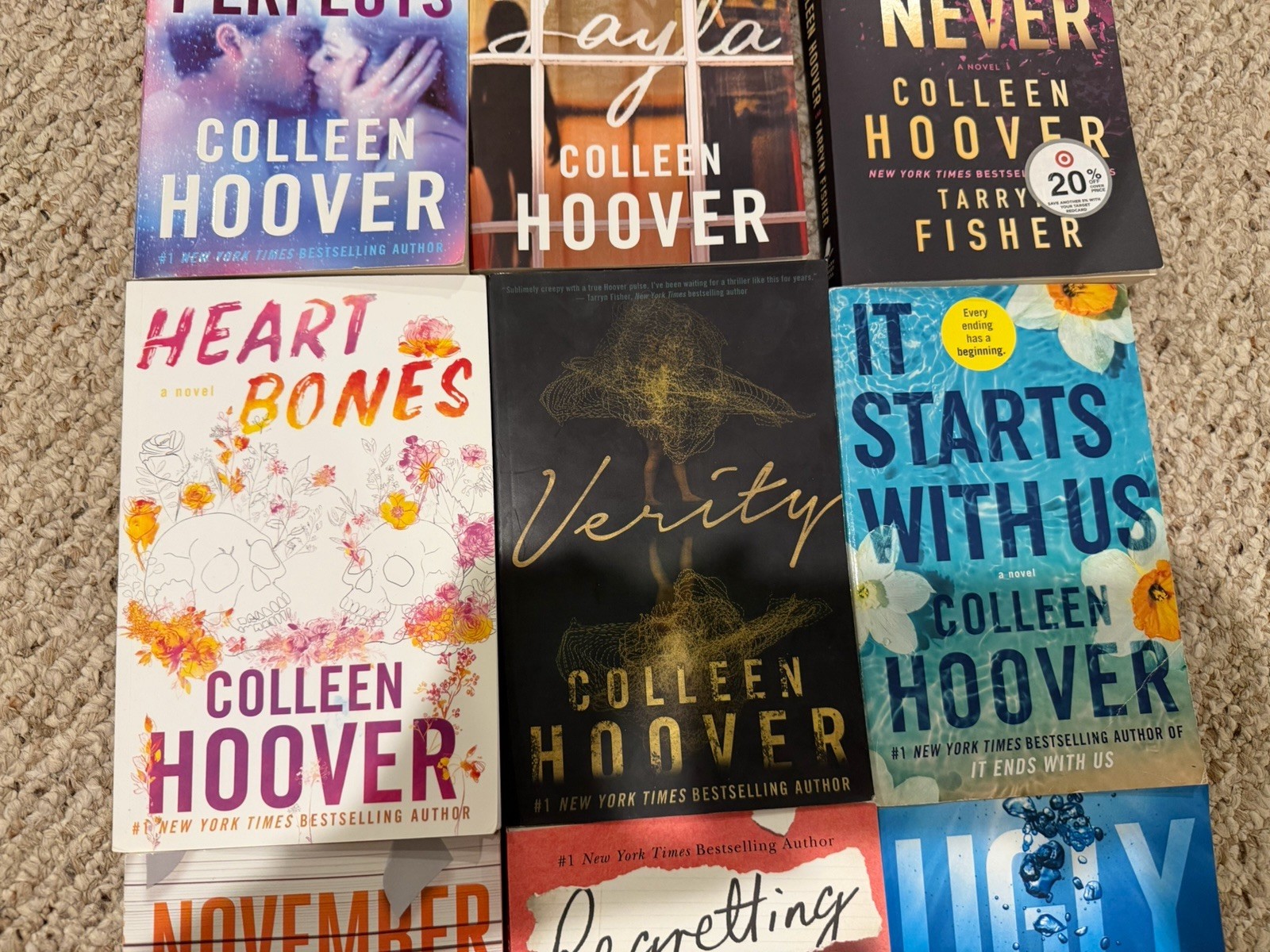Colleen Hoover Book Bundle Lot of 9 Paperback Books Various Titles