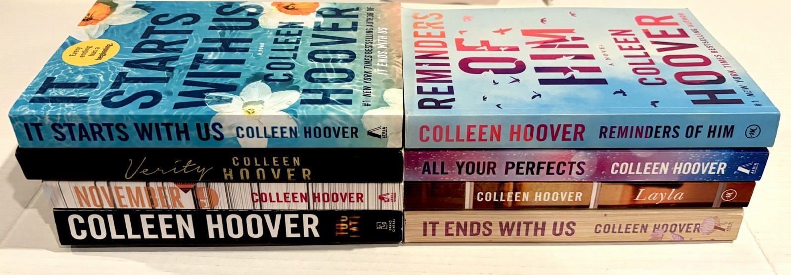 LOT of 8 Colleen Hoover Novels Trade Paperbacks