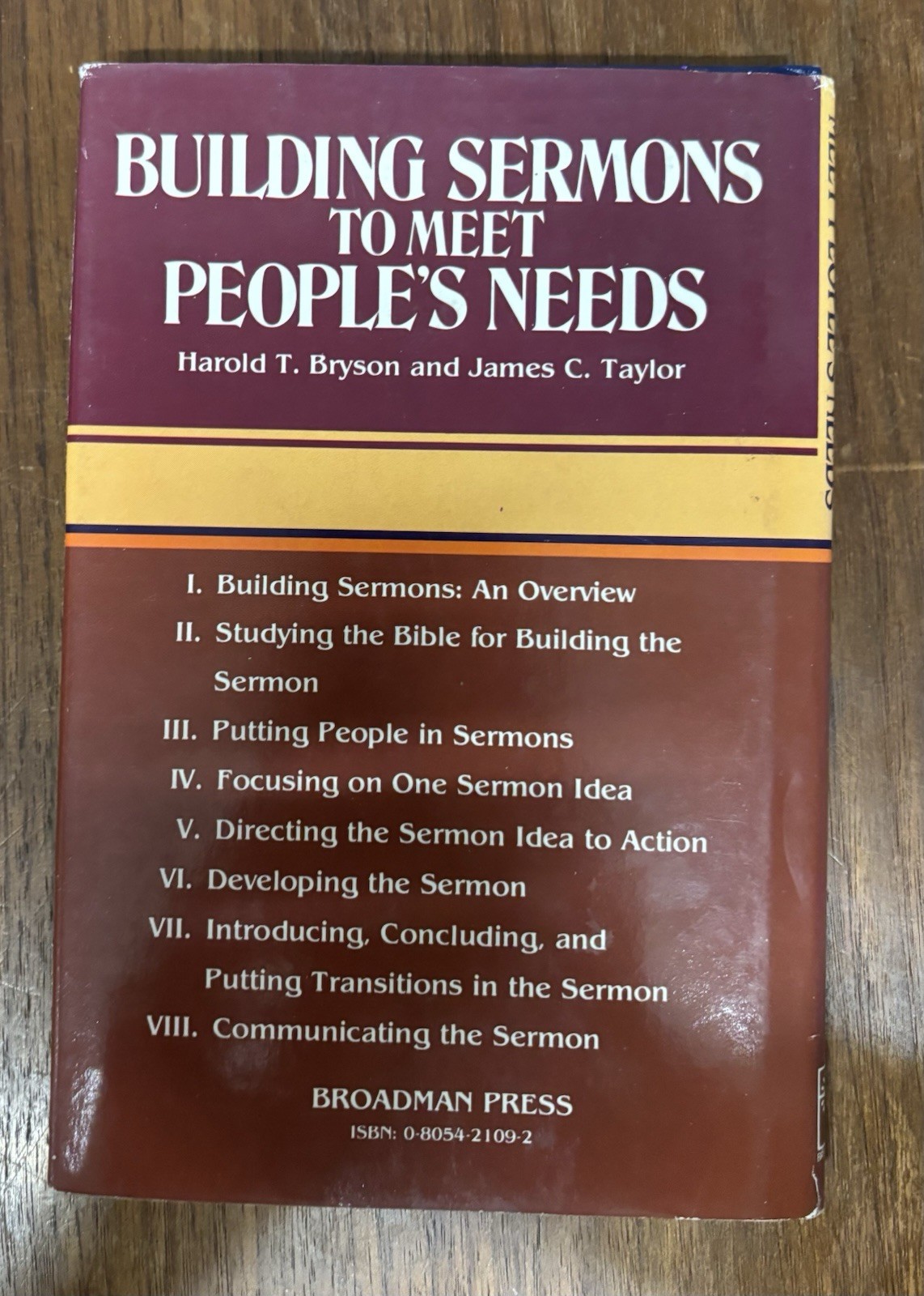 Building Sermons to Meet People’s Needs.Harold T Bryson, 9780805421095