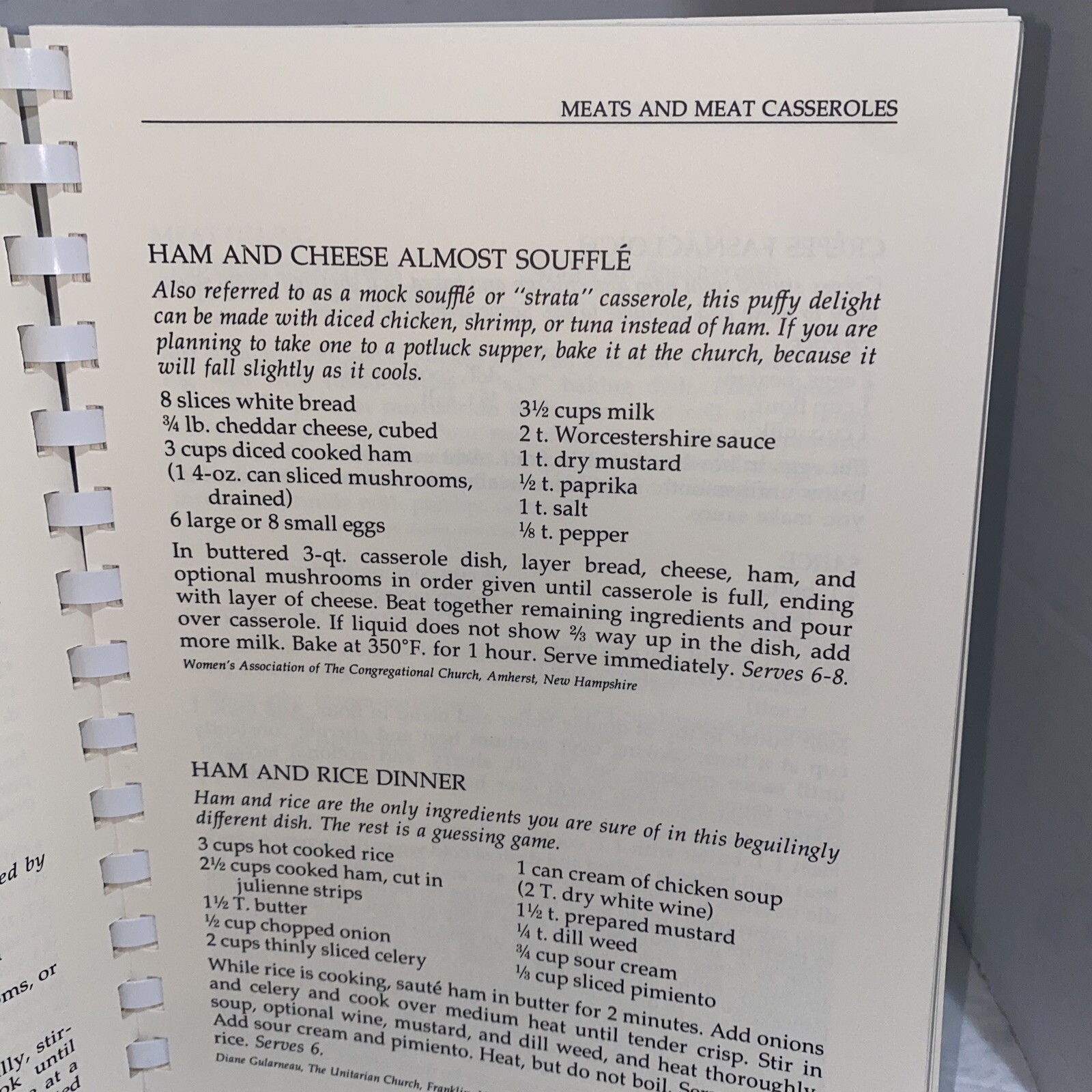 Yankee Church Supper Cookbook — 1988 / 375 RECIPES / 241 PAGES