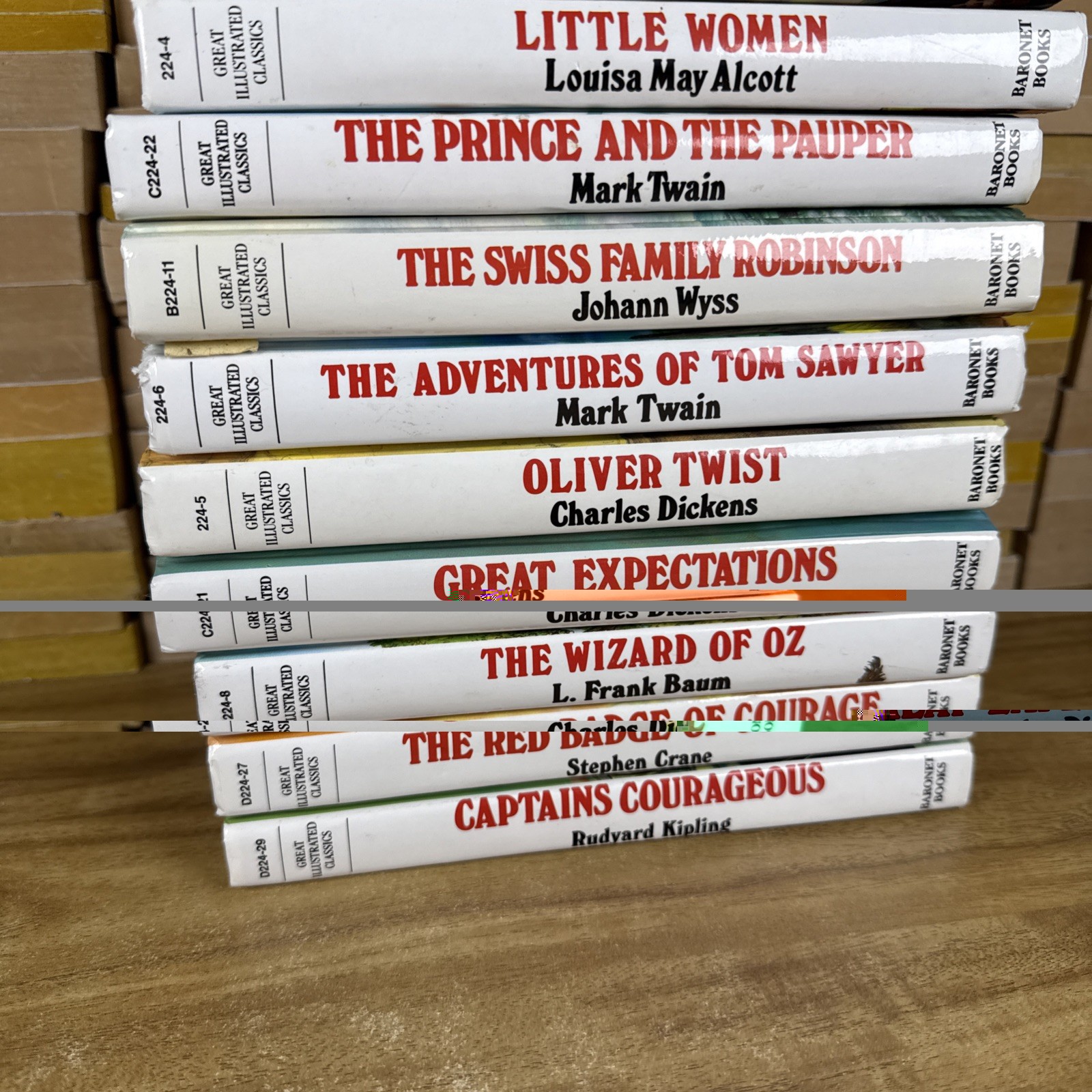 Lot of 10 Great Illustrated Classics HC Children’s Books Tom Sawyer Oliver Twist