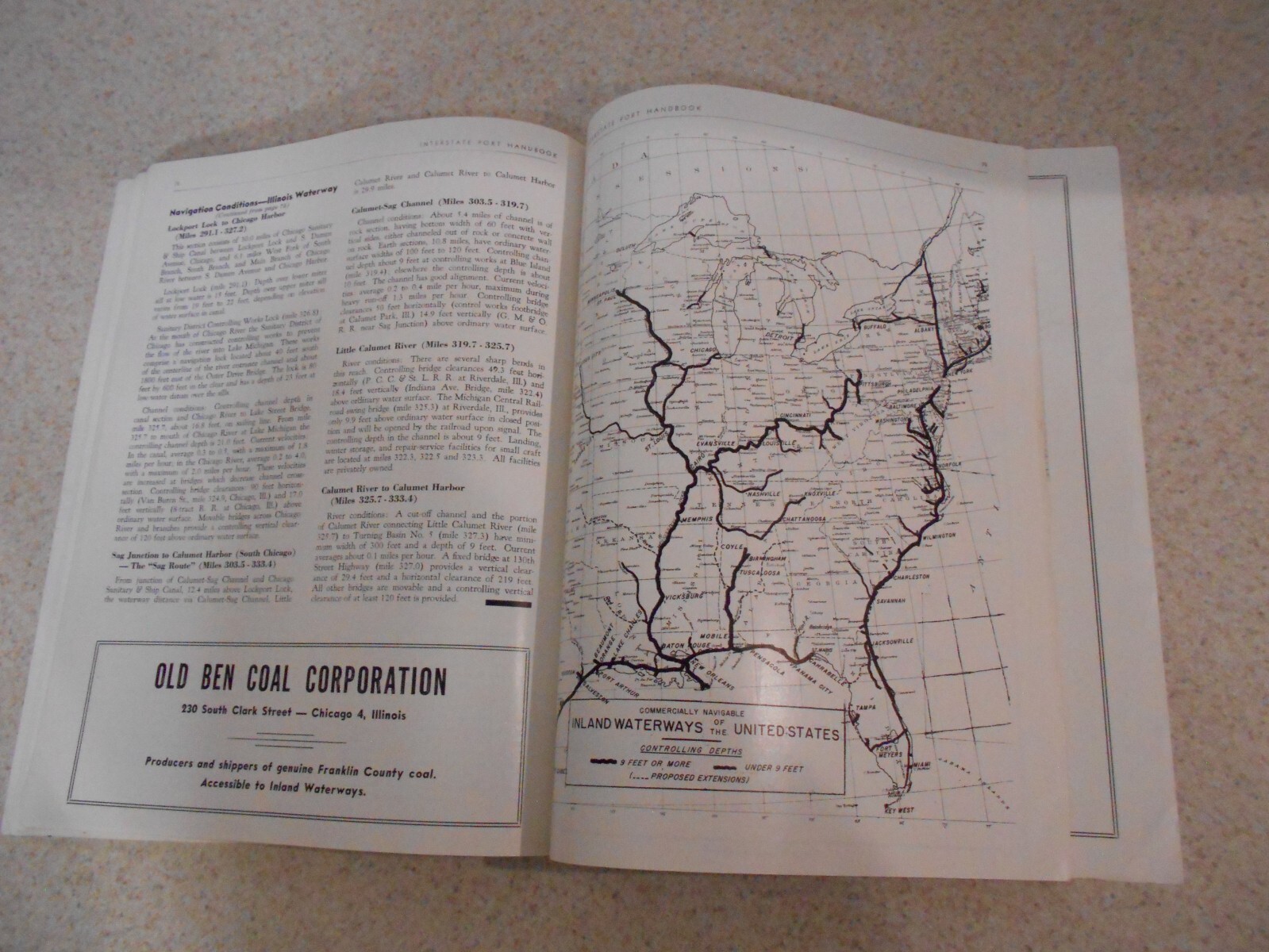 Interstate Port Handbook 1956 22nd edition Inland Marine Industry 116 Pages