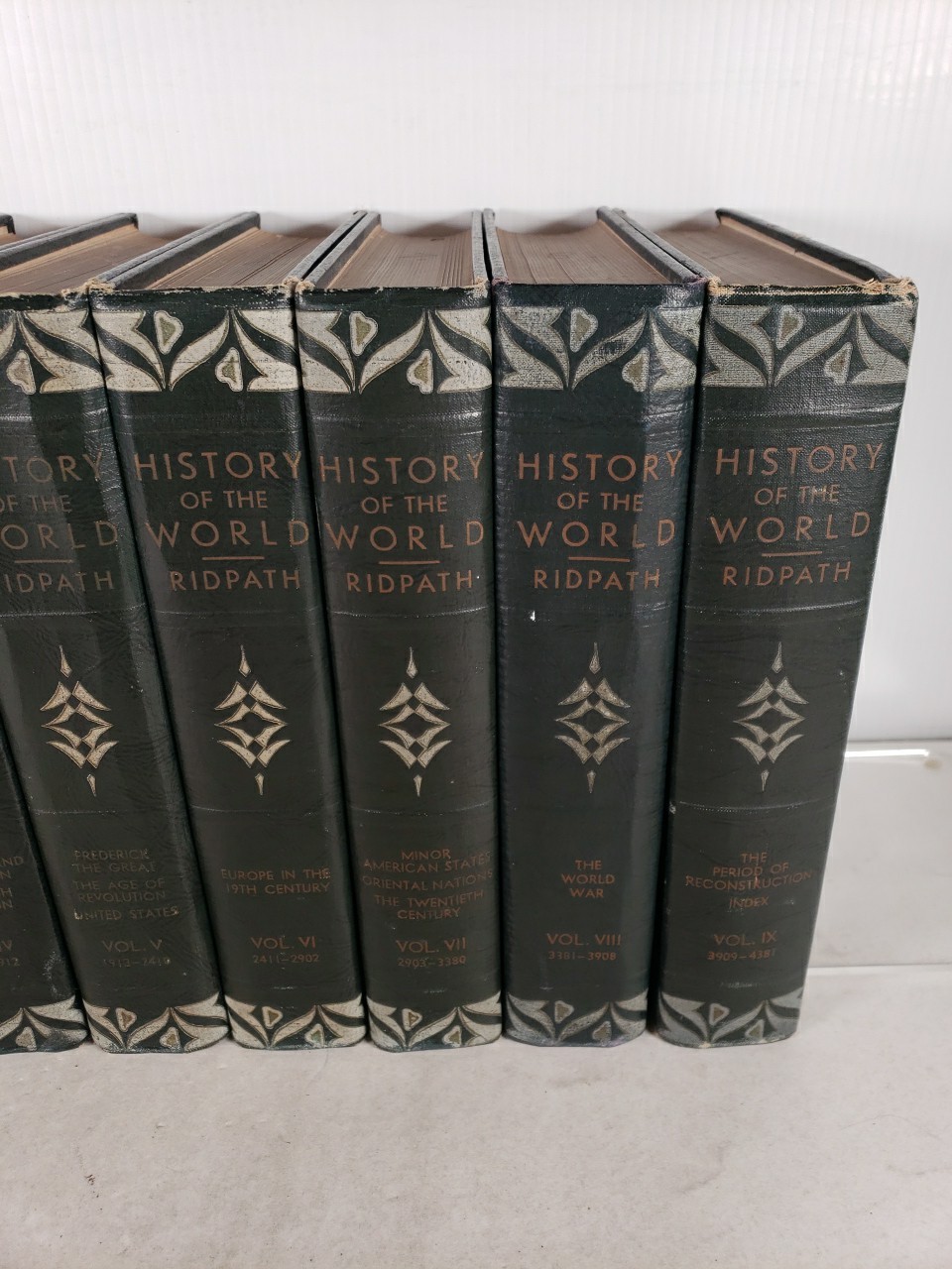 Ridpath’s History of the World (1930’s – 8 Books – Volumes 2 – 9 Only)