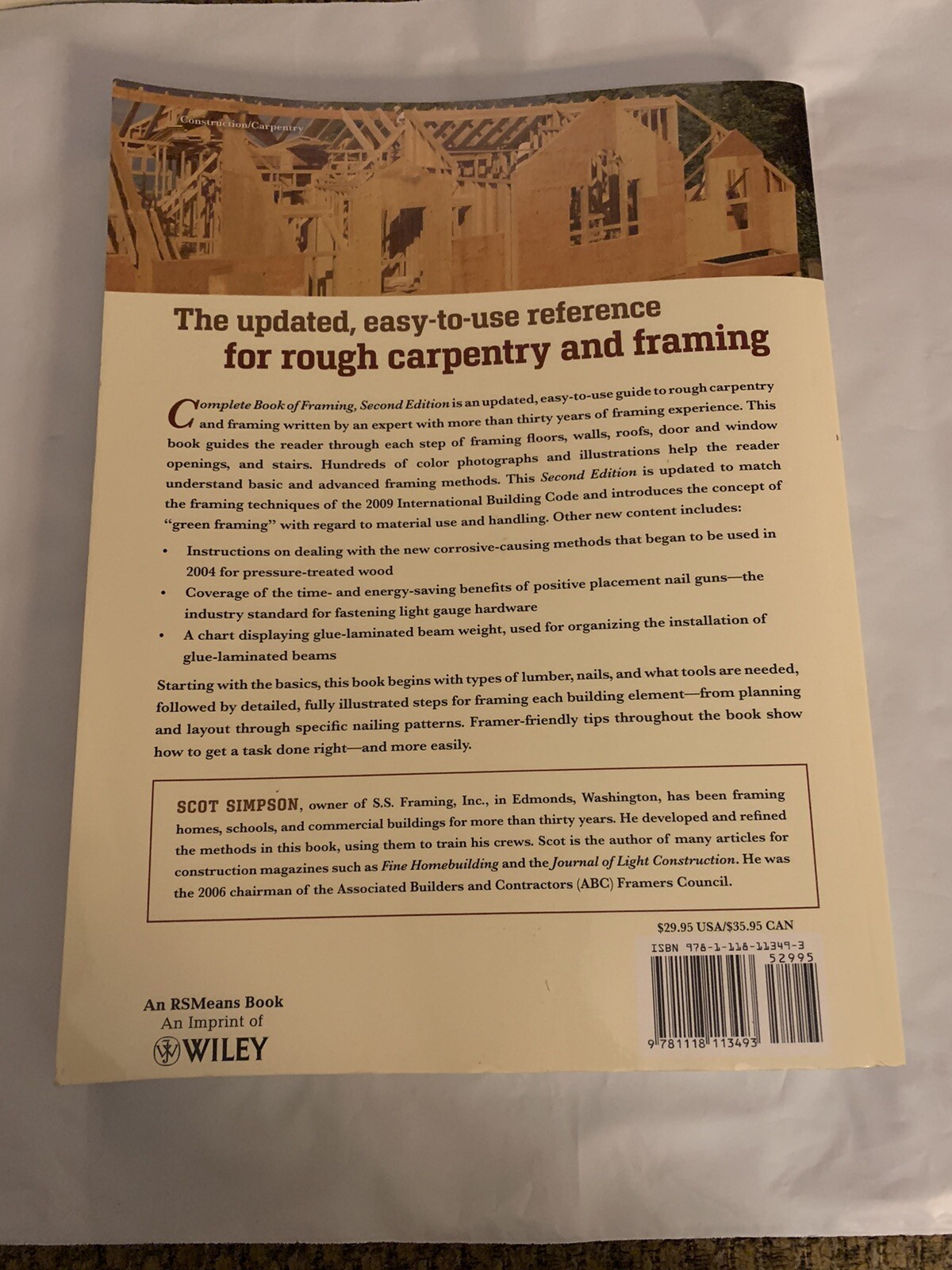 RSMeans Ser.: Complete Book of Framing : An Illustrated Guide for Residential…
