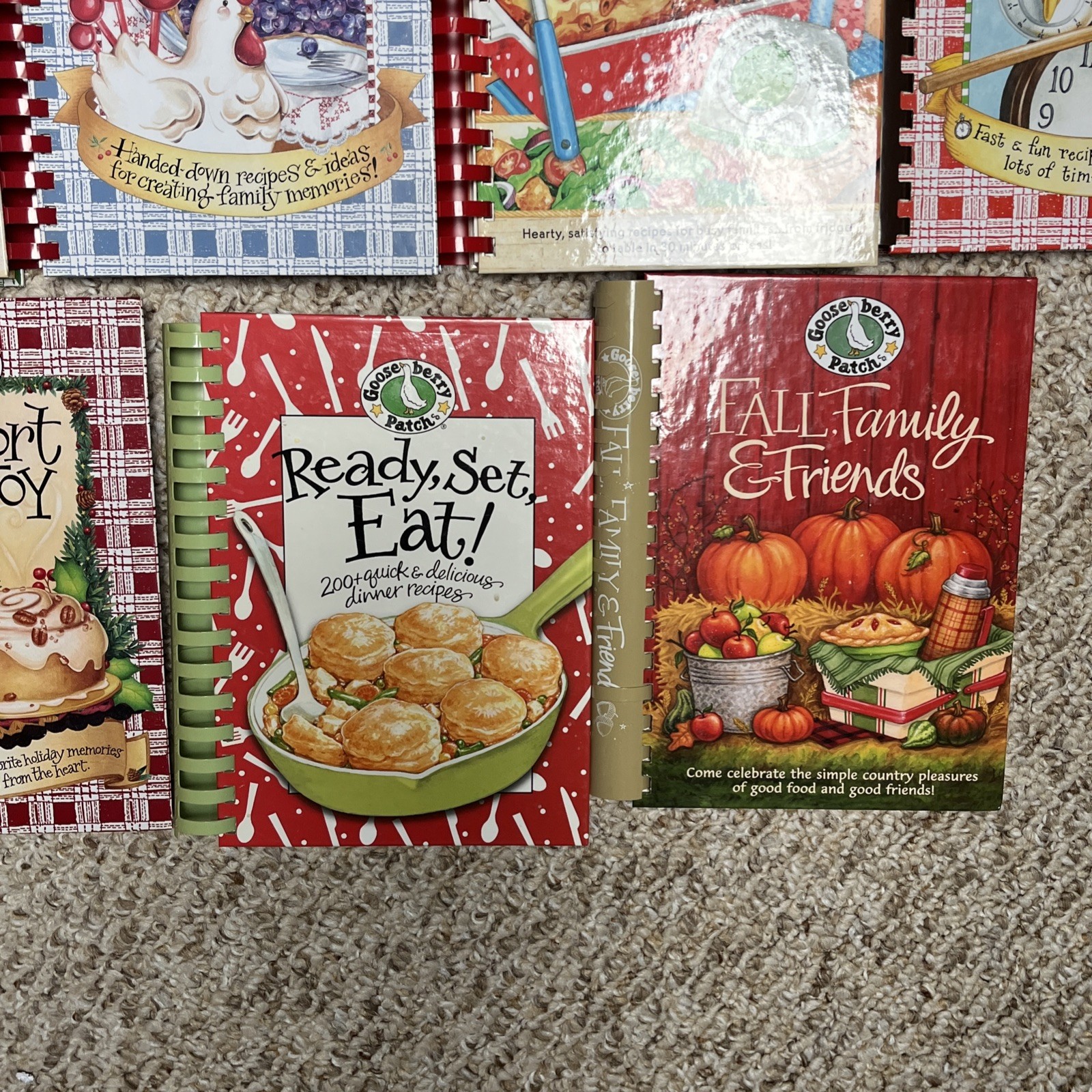 Lot Of 10 Gooseberry Patch Cookbooks Homestyle Casseroles Family Slow Cooking