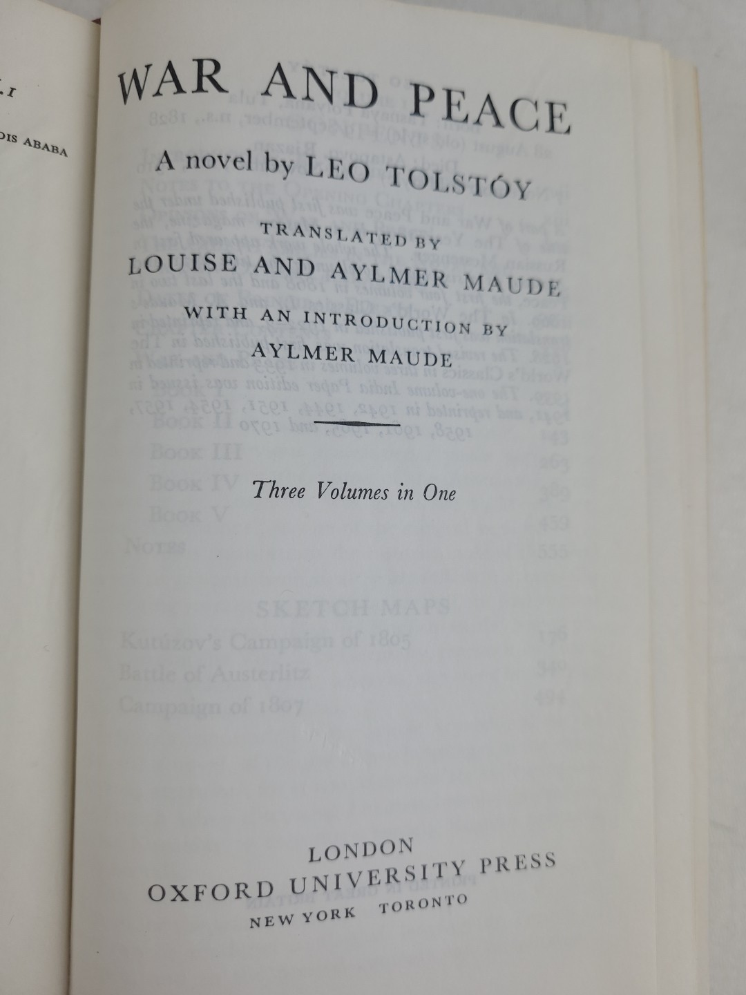 War & Peace Leo Tolstoy 1970 Oxford University Press HCDJ The World’s Classics