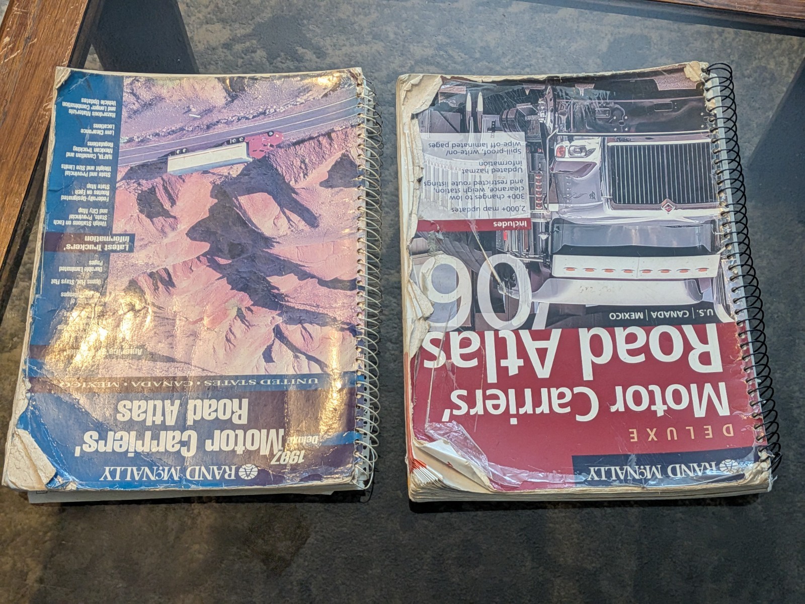 2x LOT Rand McNally 97 + 06 Deluxe Motor Carriers‘ Truckers Road Atlas US/Canada