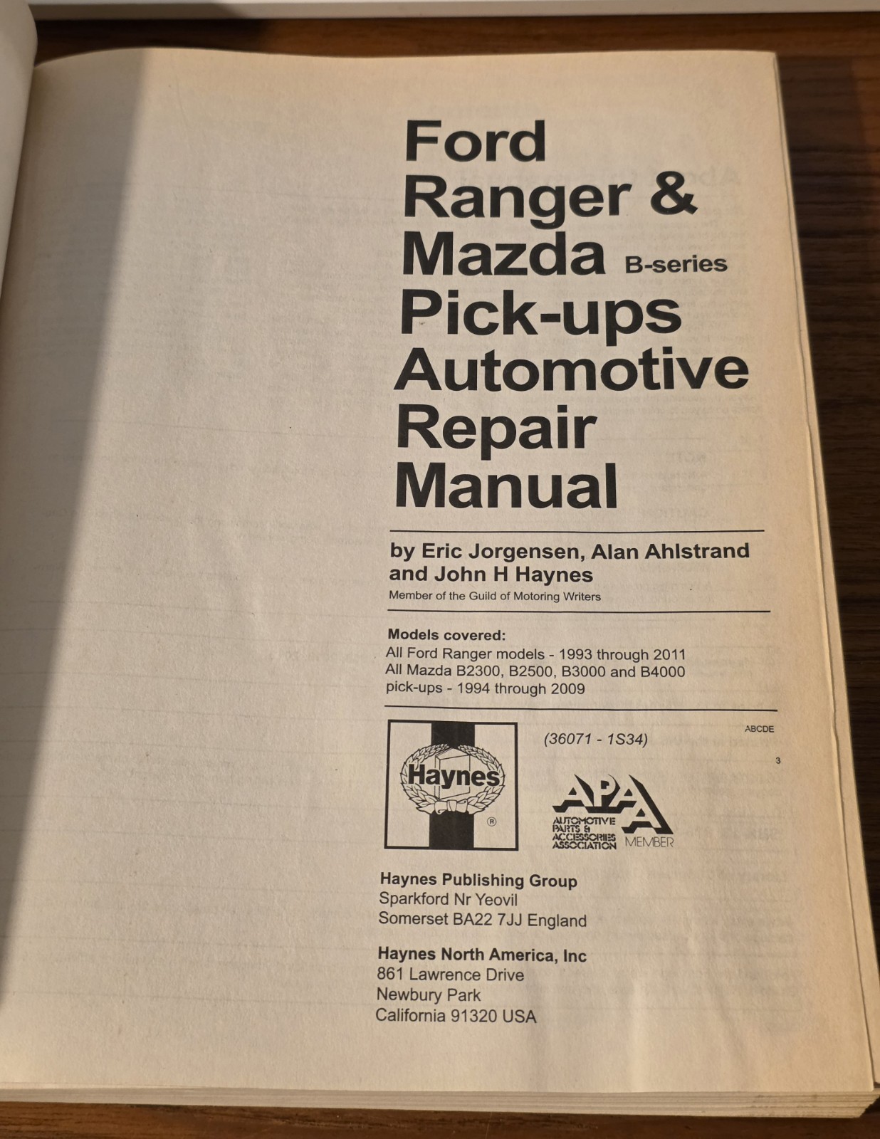 Ford Ranger (93-11) and Mazda B2300/B2500/B3000/B4000 (94-09) Haynes Repair…