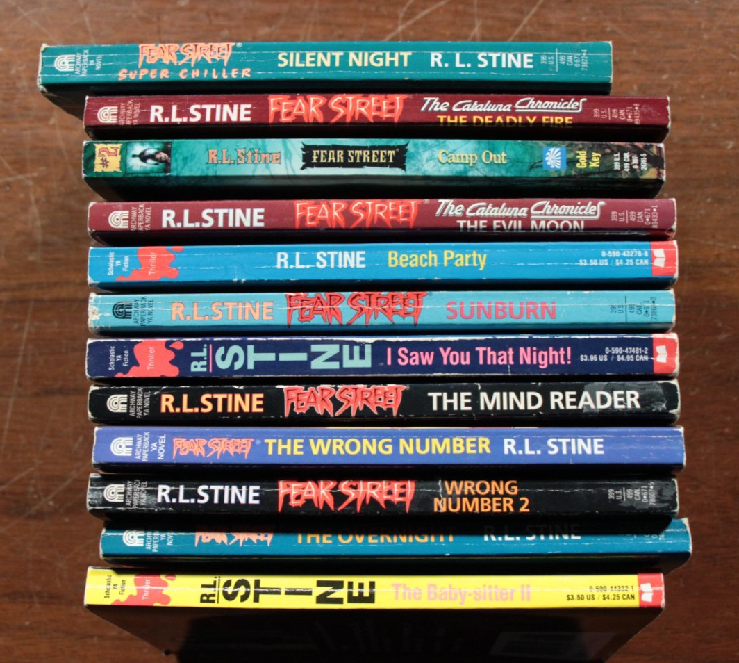 Vintage R.L. Stine Fear Street Book Lot 12 Horror Beach Party Sunburn Overnight
