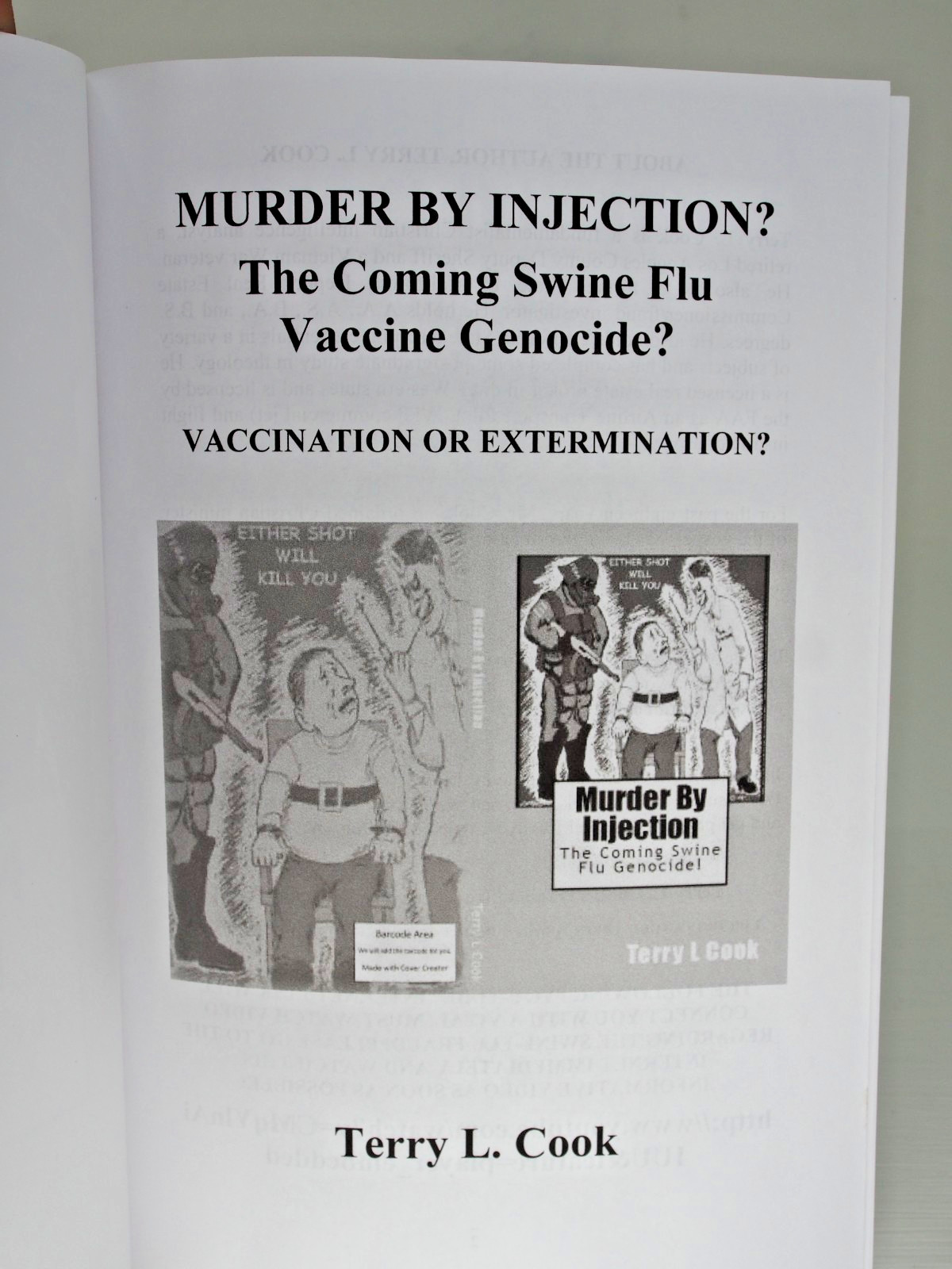 RARE BOOK, Murder by Injection? the coming swine flu vaccine genocide Paperback
