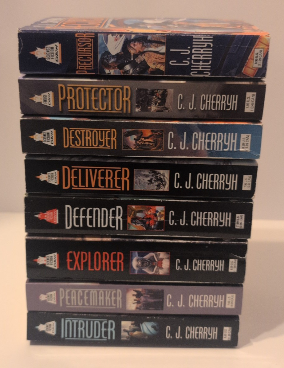 Lot of 8 C.J. Cherryh Sci-Fi PB Foreigner Series Set INTRUDER Destroyer EXPLORER