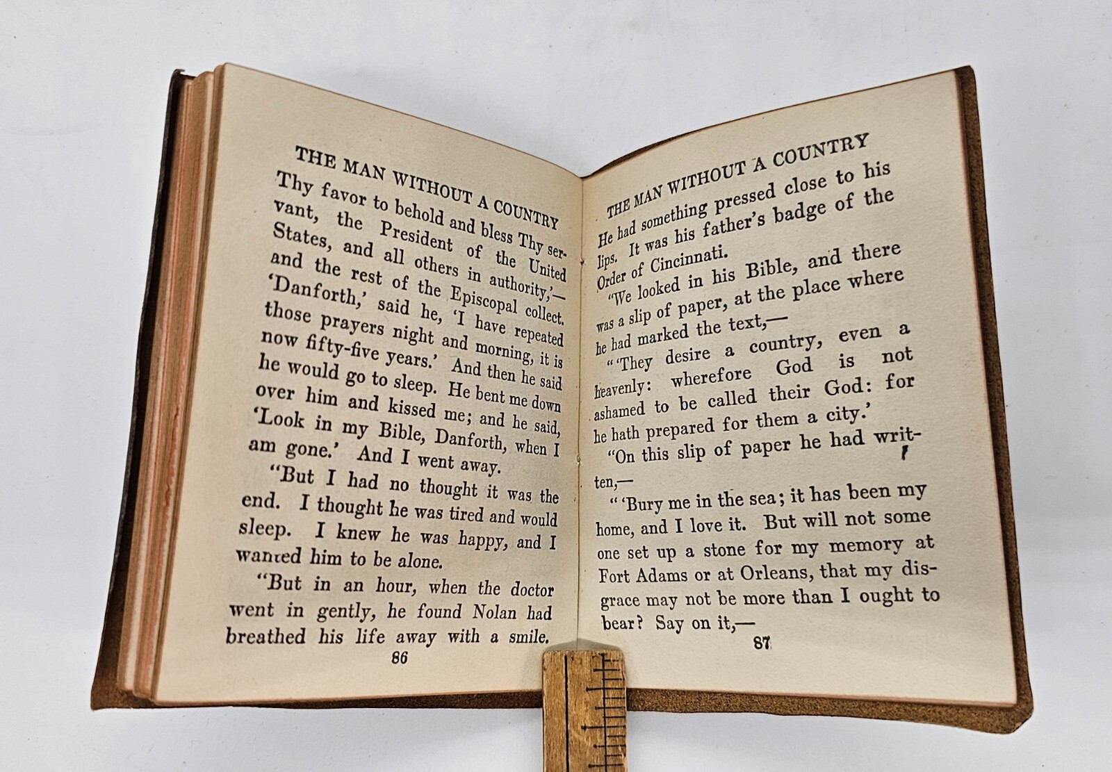 Little Leather Library Books Green Cover Man Without A Country by Hale
