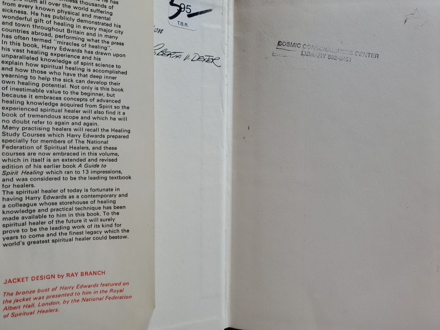 A Guide to Understanding and Practice of Spiritual Healing Harry Edwards 1974