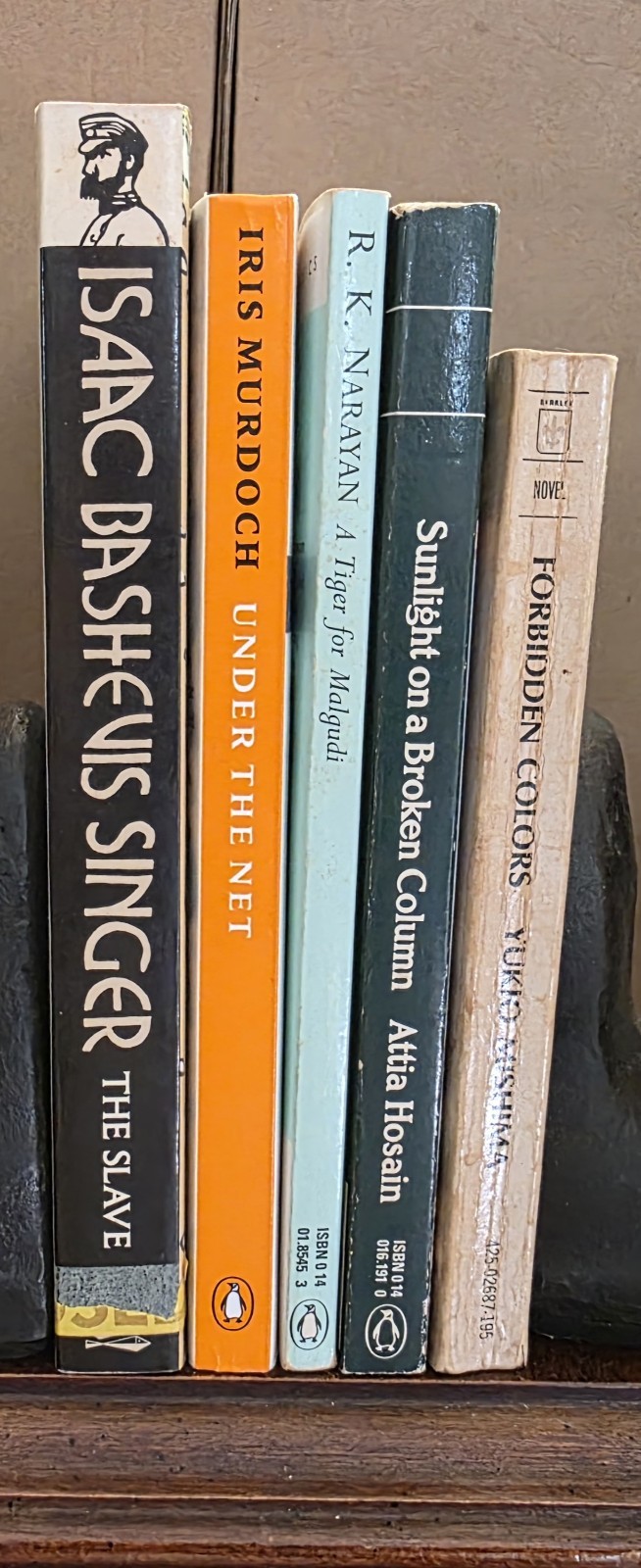 5 Literary Classics Lot Mishima Murdoch Narayan Hosain Singer Forbidden Colors