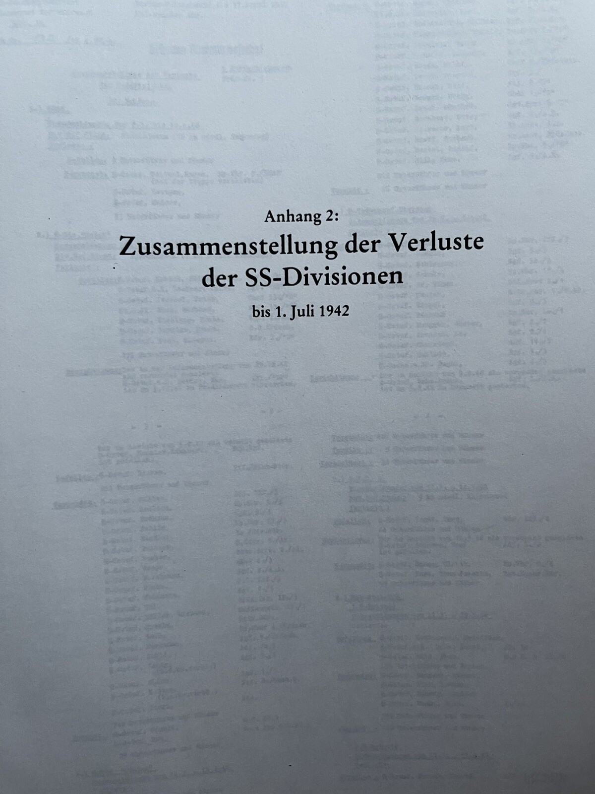 Dienstaltersliste Waffen-SS Service List Nazi Germany 1 July 1944