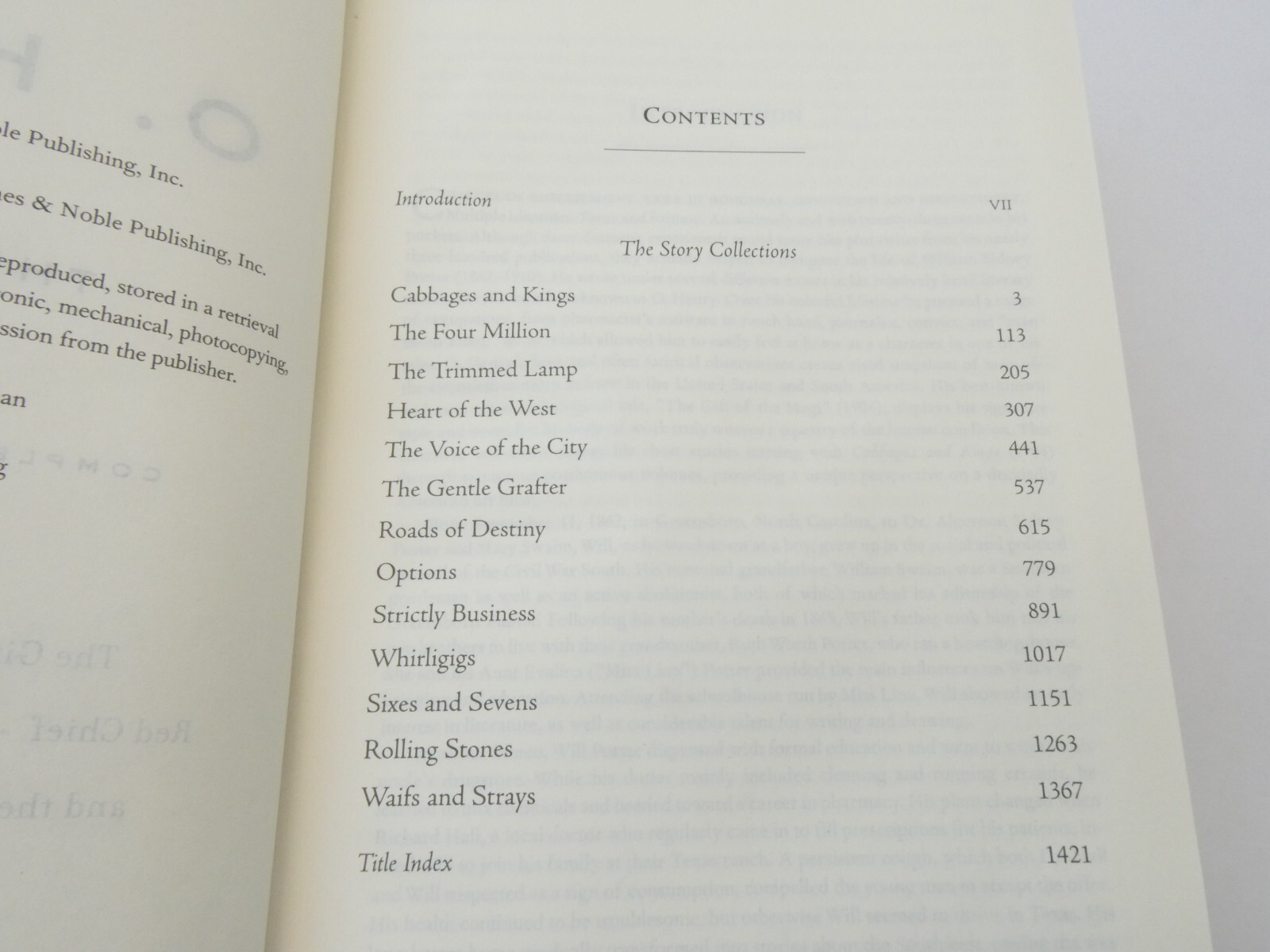 2006 O. Henry Complete and Unabridged The Fiction Hardcover Book