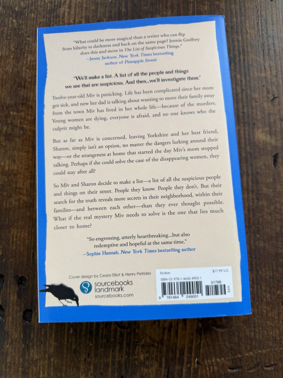 The List of Suspicious Things A Novel. Jennie Godfrey. 402 Pages-Paperback