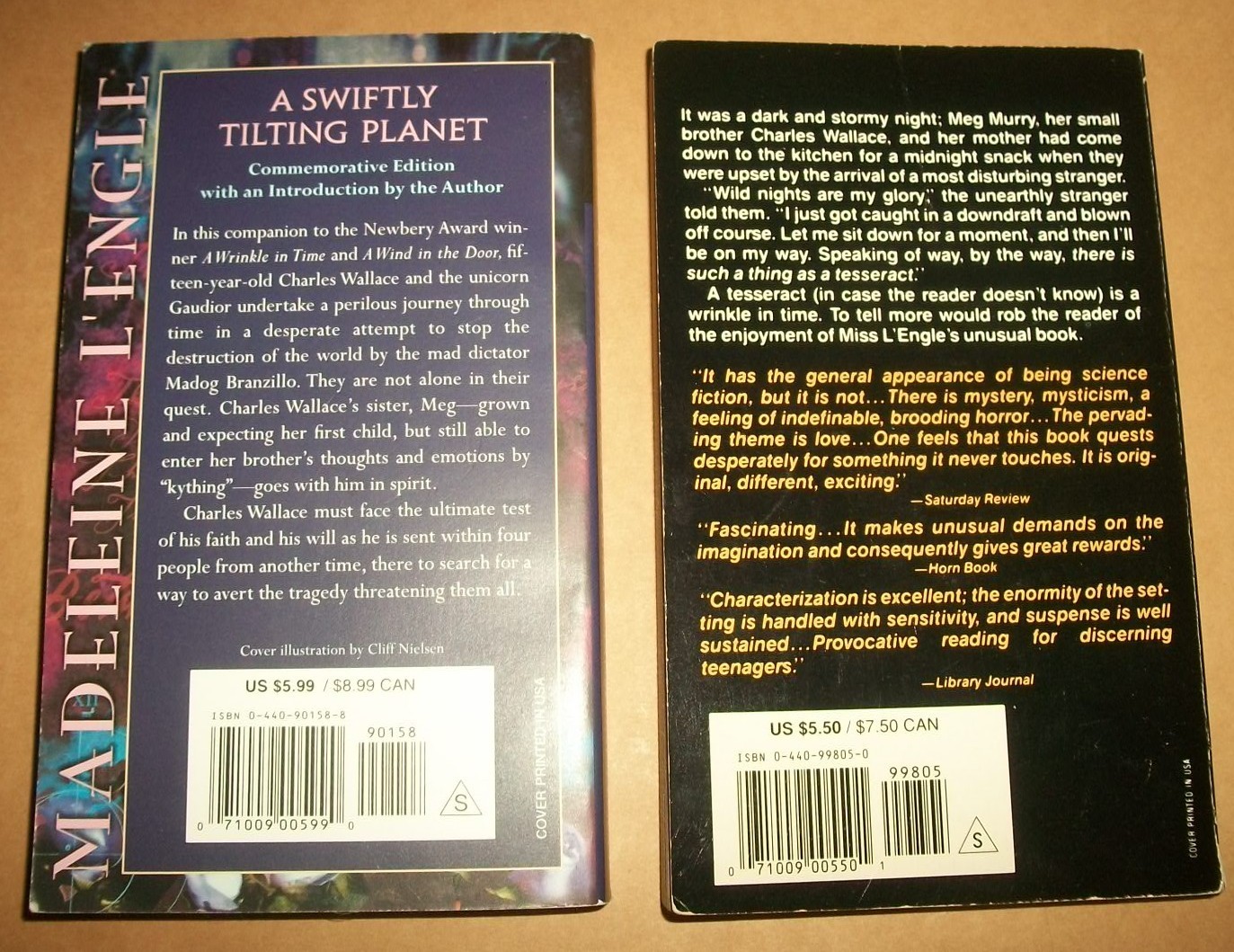 Madeleine L’Engle v 1&3 Murry A Swiftly Tilting Planet Wrinkle Time PB lot 2 VG