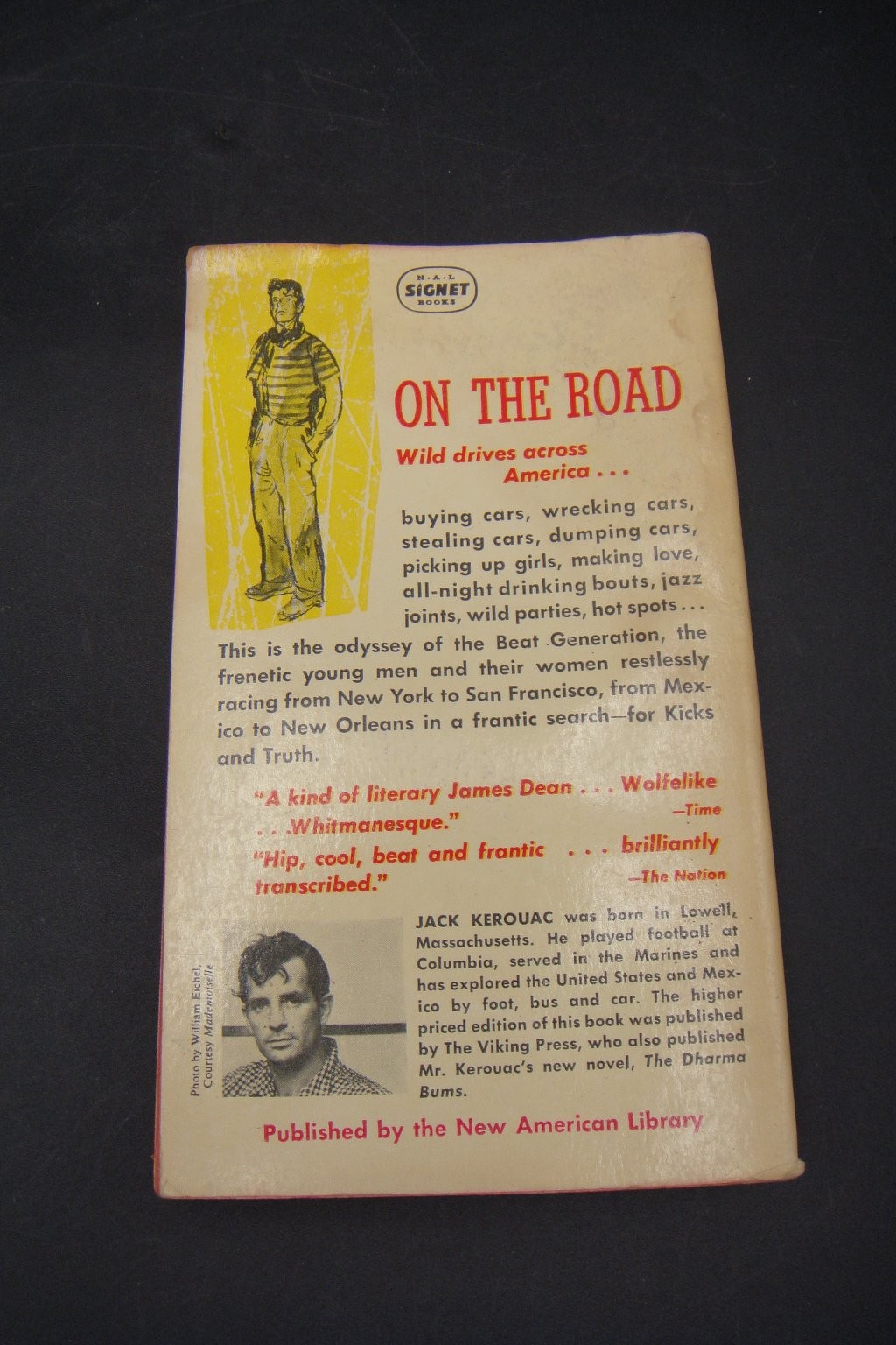 On the Road Jack Kerouac Paperback Novel 1958 5th Signet Printing Vintage