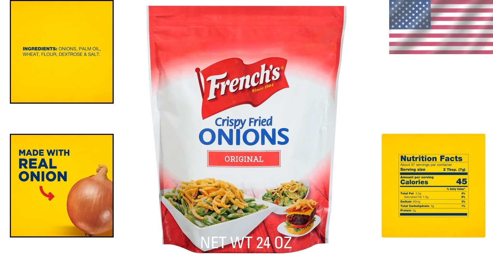 French’s Crispy Onions – 24 oz Bag for Green Bean Casseroles