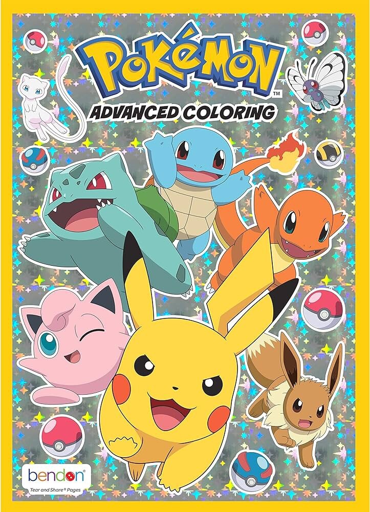 Pokemon Advanced Coloring Book, Brand New 40 Pages Uncolored | Bendon