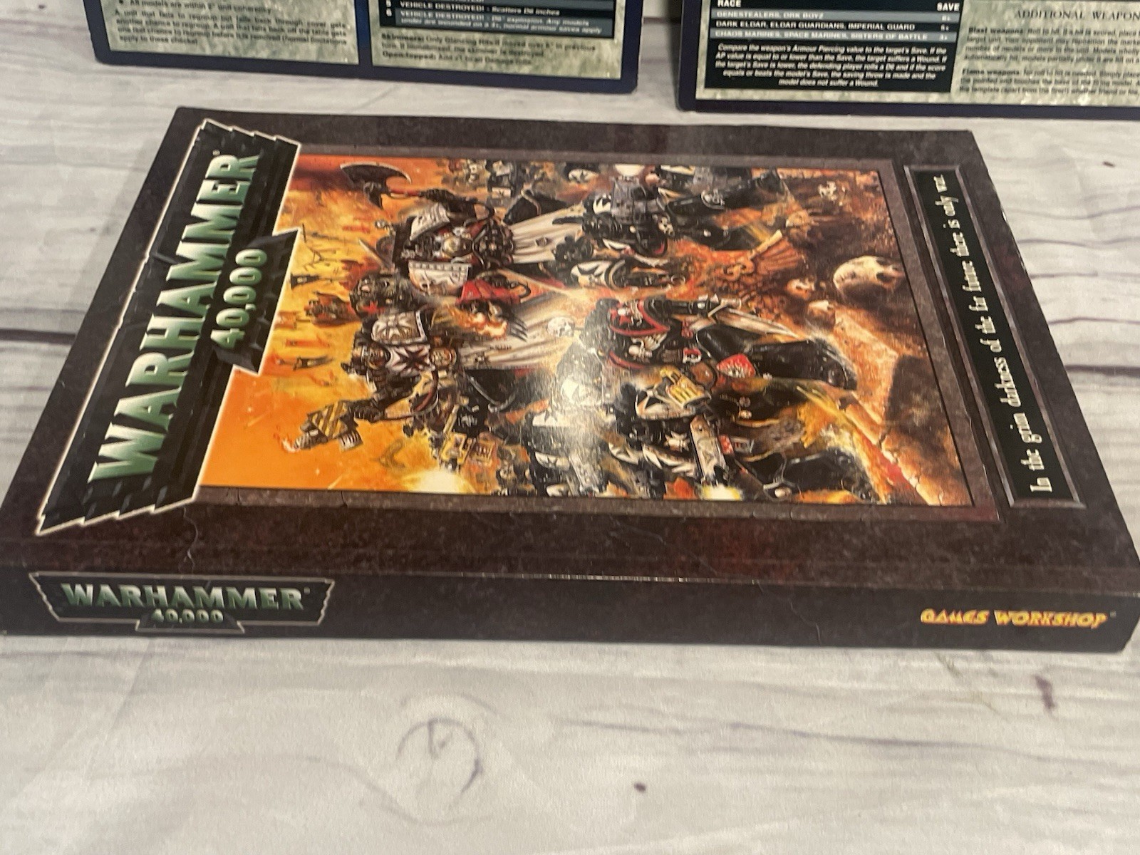 EUC Warhammer 40,000 In The Grim Darkness Of The Far Future 2nd Ed.W/ Ref Cards