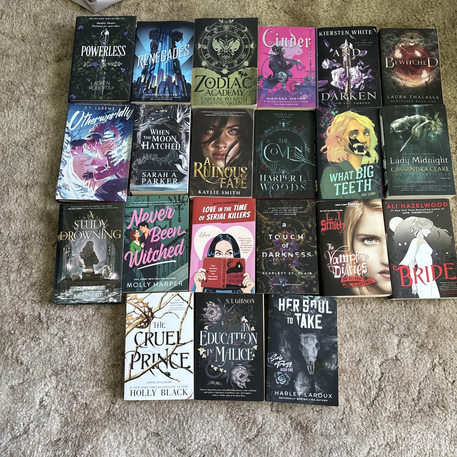 BookTok YA Fantasy Romance 21 Book Lot Ali Hazelwood Holly Black Marissa Meyer