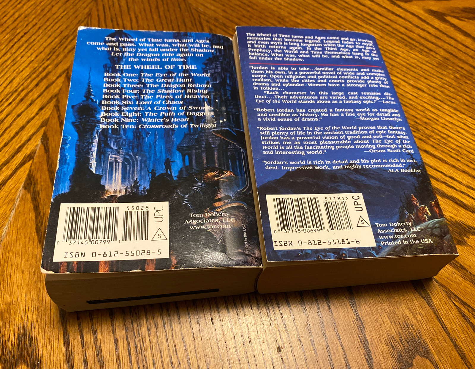 The Eye of the World (The Wheel of Time, Book 1 And 7 Paperback~Jordan, Robert