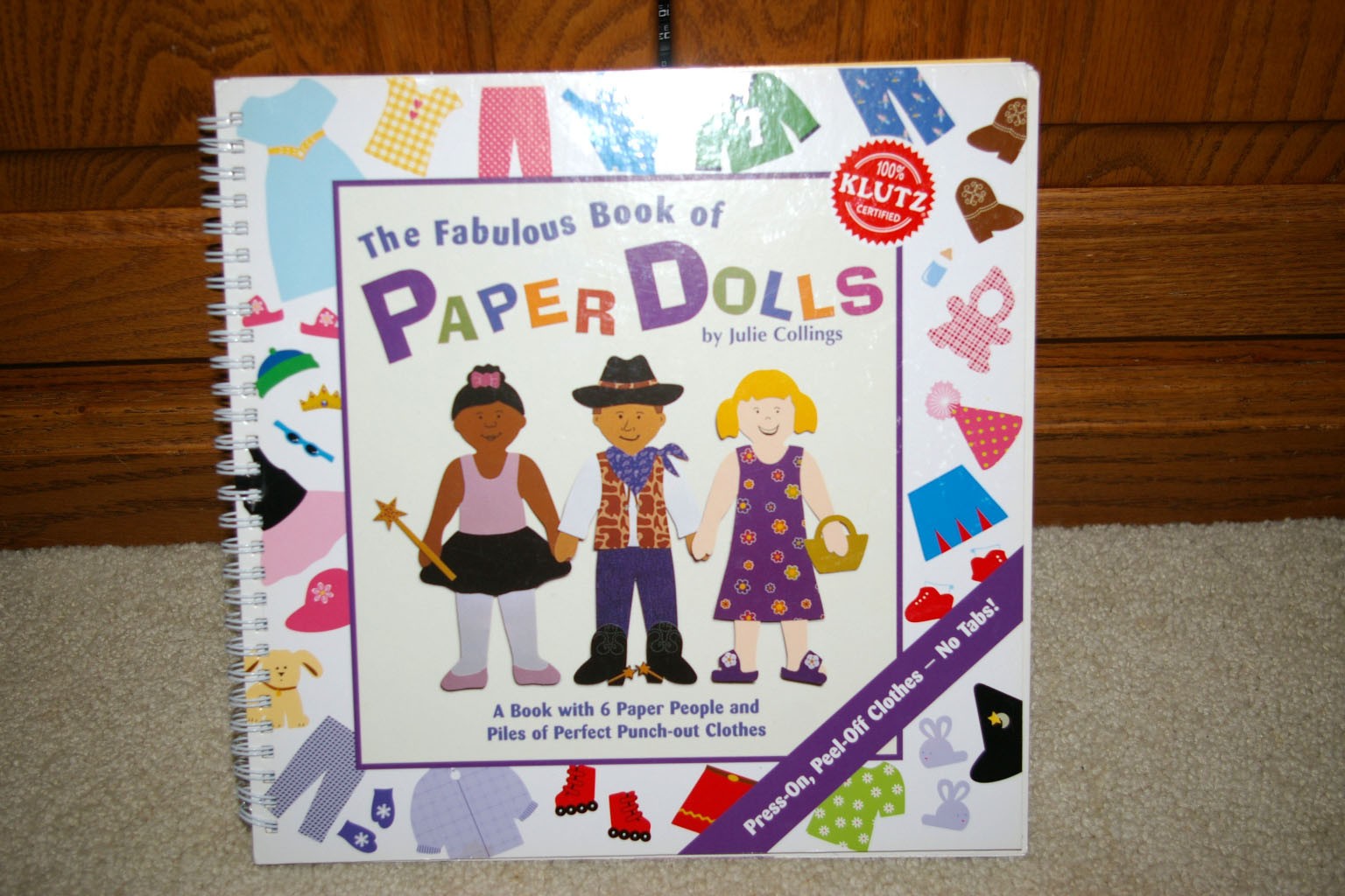 THE FABULOUS BOOK OF PAPER DOLLS by Julie Collings A Klutz Book Spiral BRAND NEW