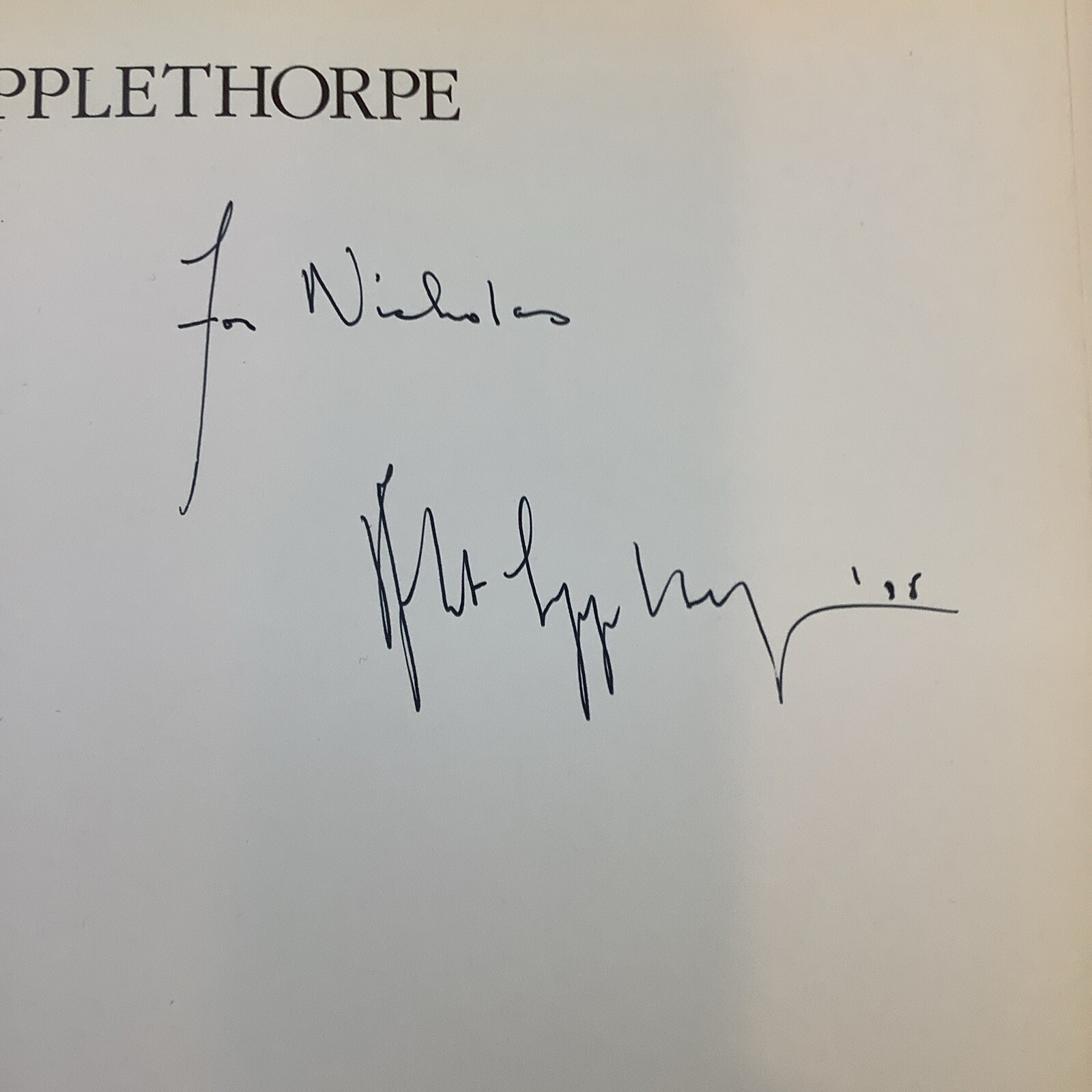 Robert Mapplethorpe: Certain People SIGNED HB DJ 1st Ed Twelvetrees Press 1985