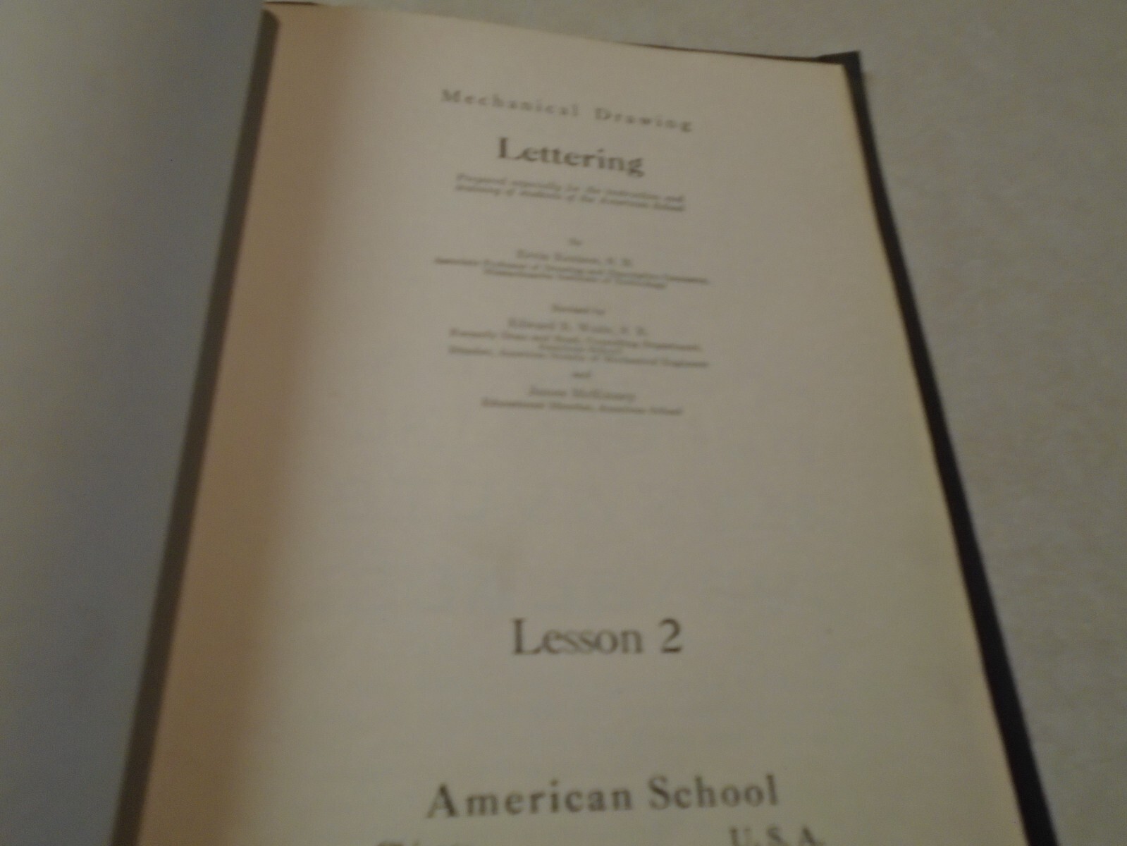 Vintage 1925 Mechanical Drawing Lessons Ervin Kenison American School Chicago