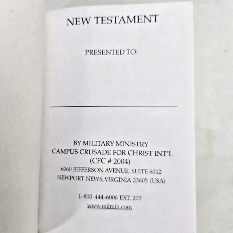 Holy Bible NIV NT Psalms Good News Camo Military Mini 2 Books Vintage Pocket