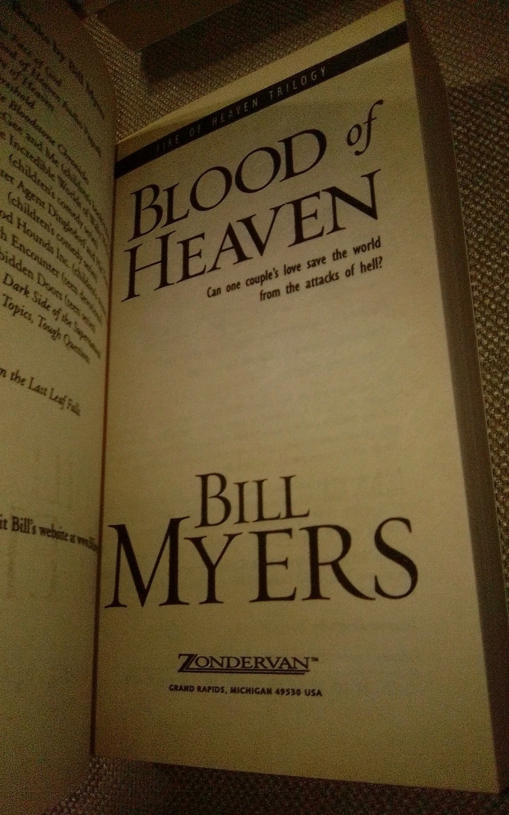 Bill Myers Book Lot 2 Paperback First Edition_Eli-2000_Blood Of Heaven-1996
