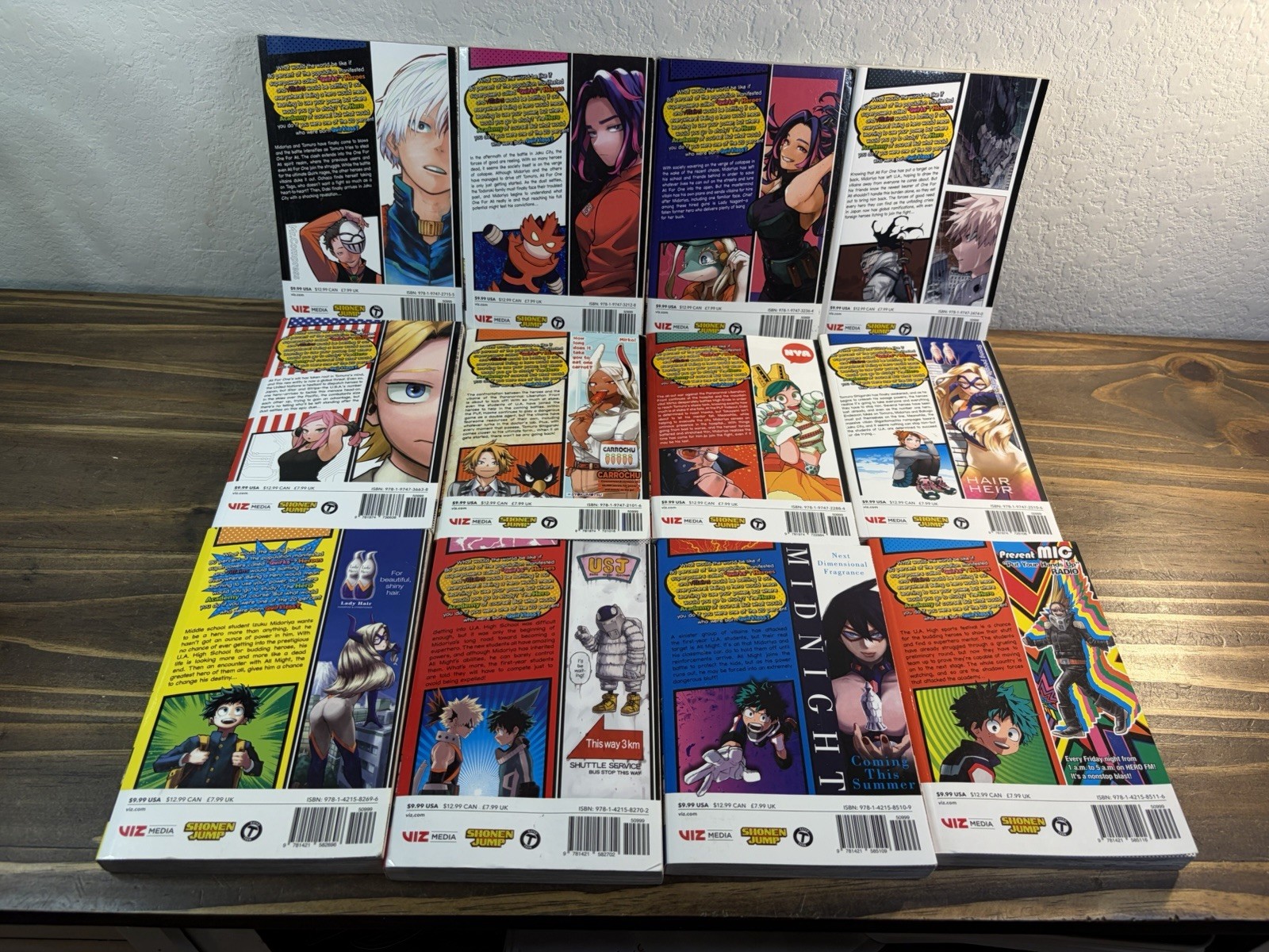 My Hero Academia Manga Anime 12 Book Lot Volumes 1-4, 27-34 Kohei Horikoshi Used