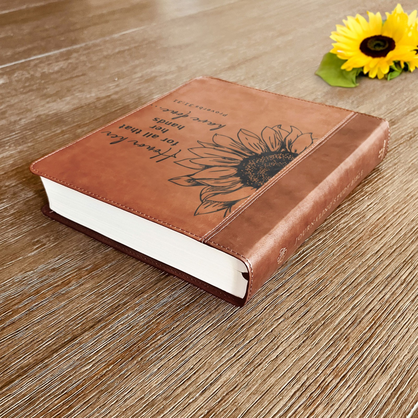 Custom Engraved ESV Journaling Study Bible, Baptism Gift for Men & Women